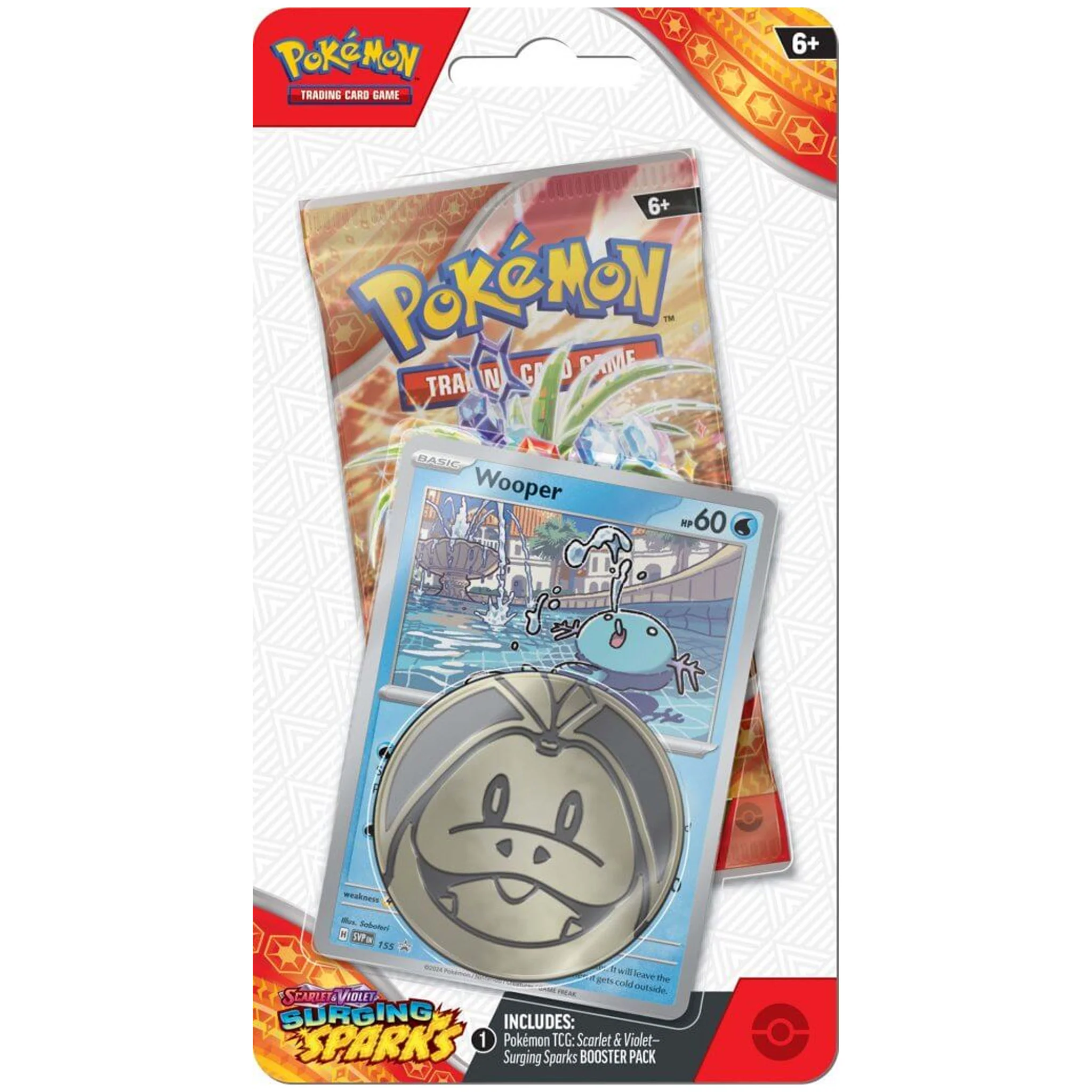 Pokemon TCG - Surging Sparks Checklane Blister - Wooper
