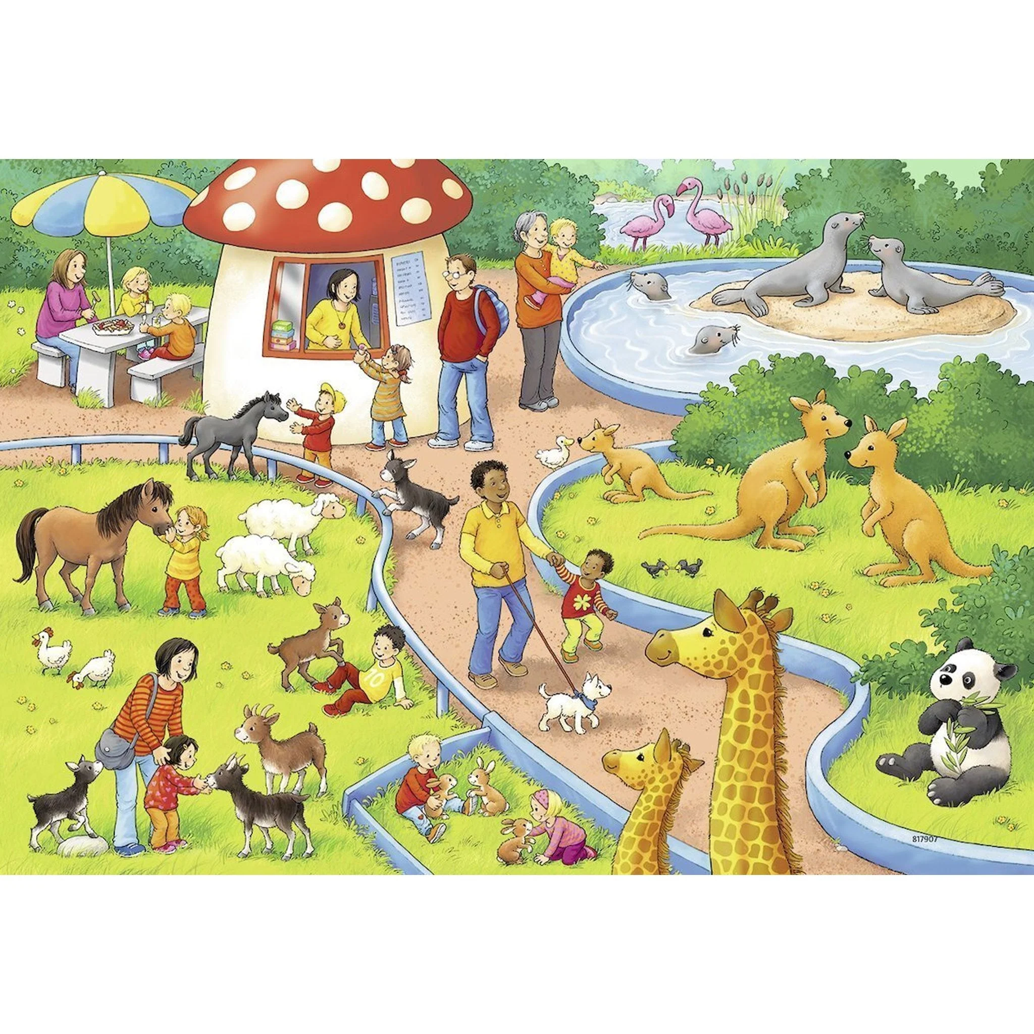 Ravensburger A Day at the Zoo Puzzle 2x24pc - Image 2