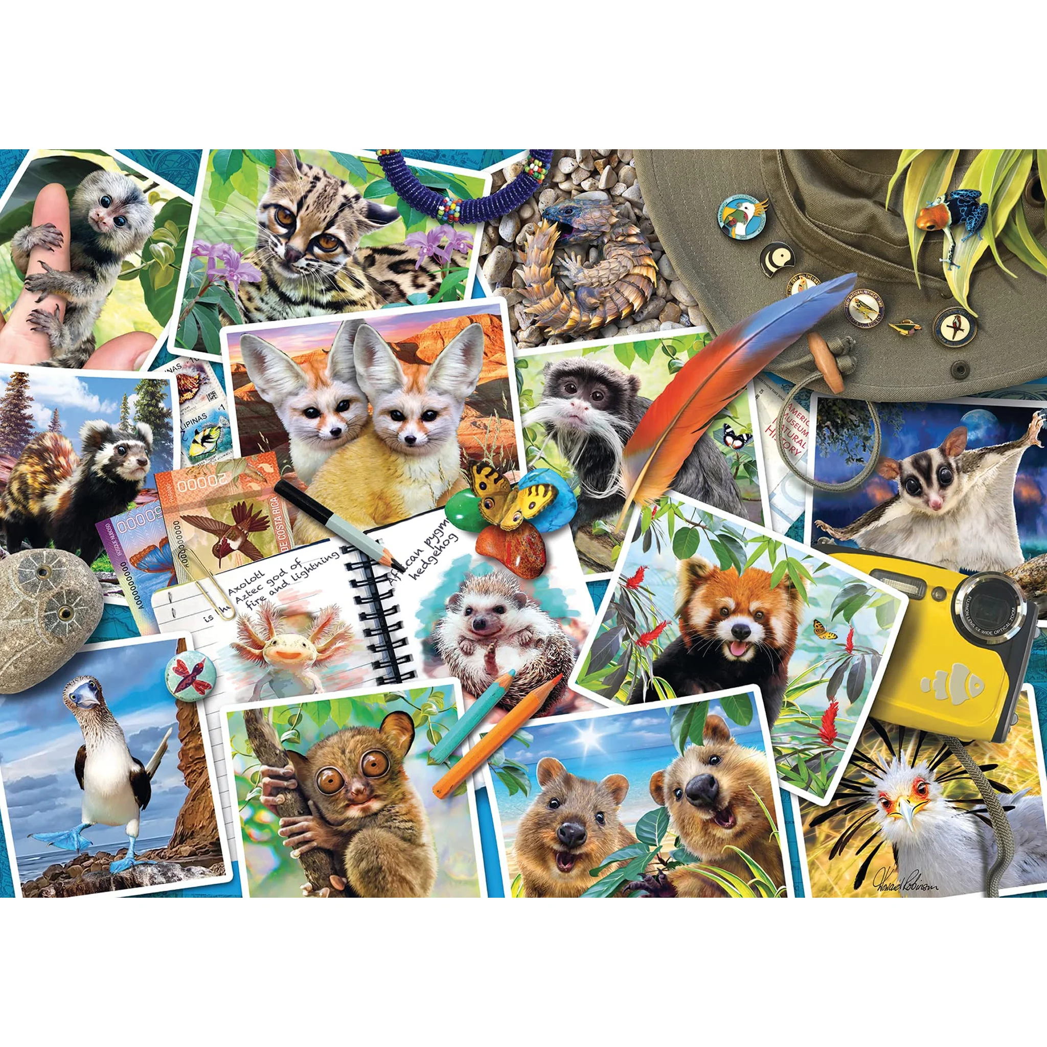 Ravensburger A Travelers Animal Journal Puzzle 1000pc - Image 2