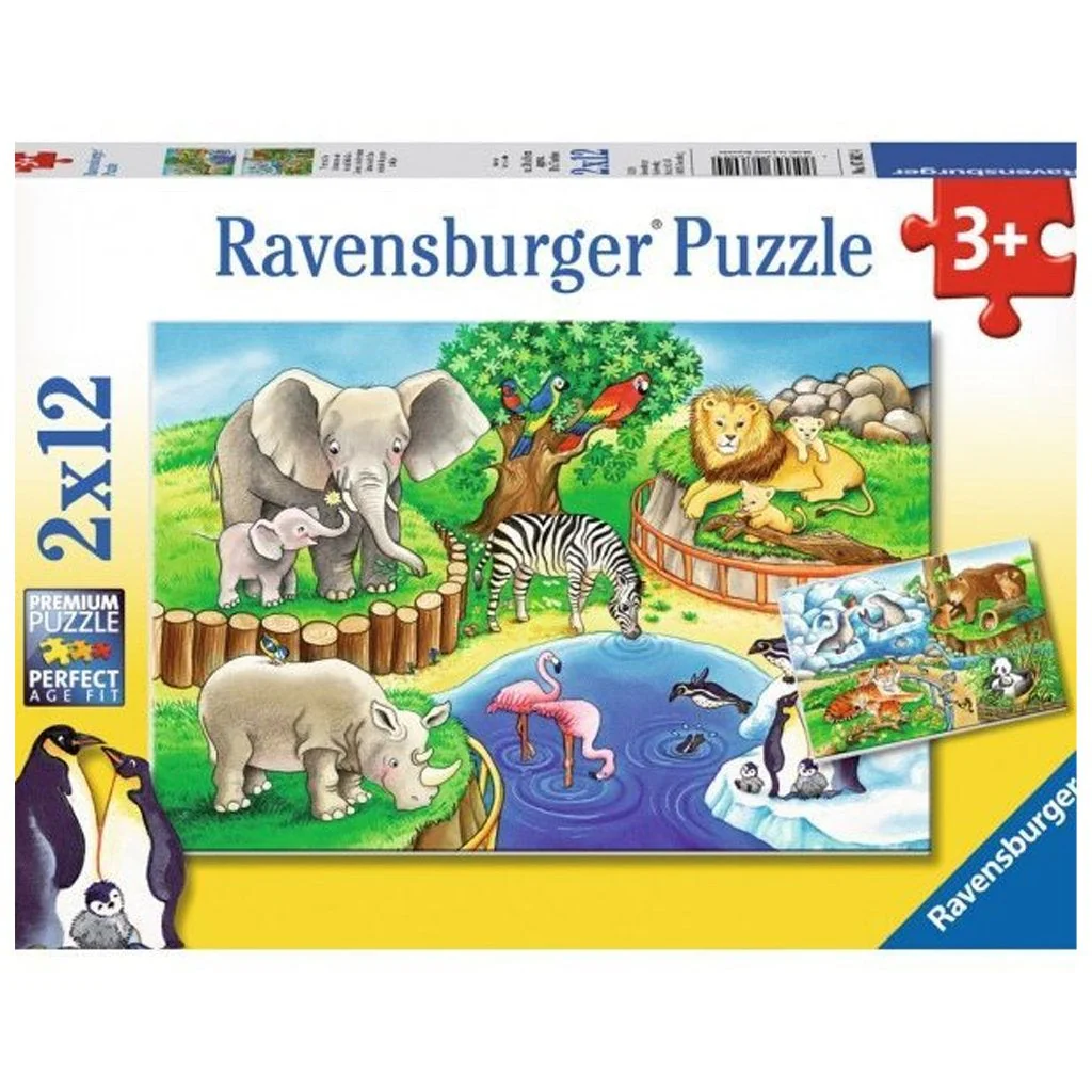 Ravensburger Animals In The Zoo Puzzle 2x12pc