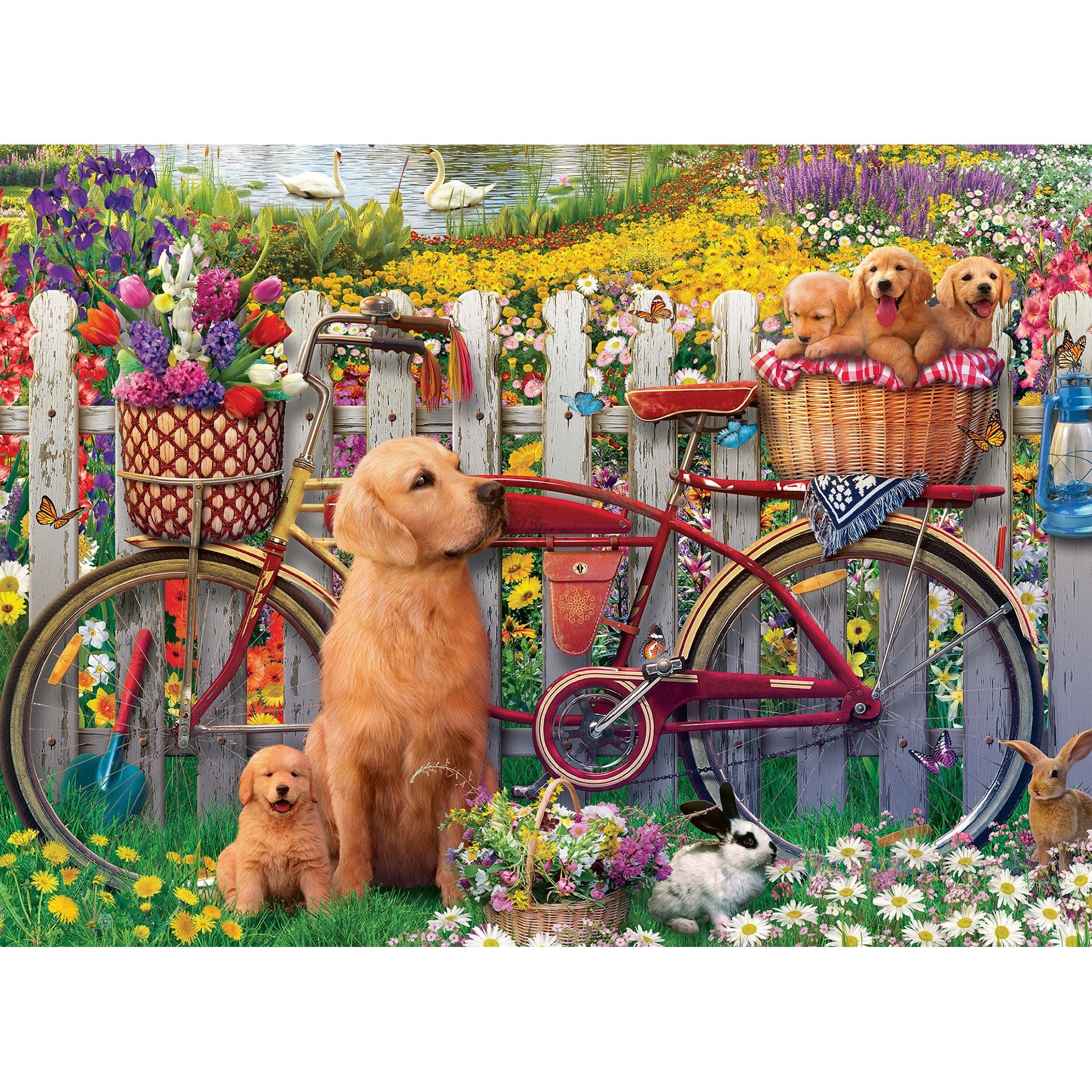 Ravensburger Cute Dogs in the Garden 500pc - Image 2