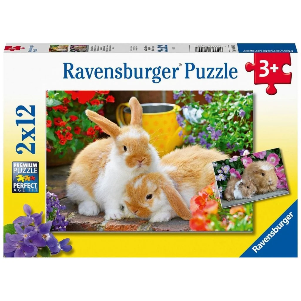 Ravensburger Guinea Pigs & Bunnies Puzzle 2x12pc