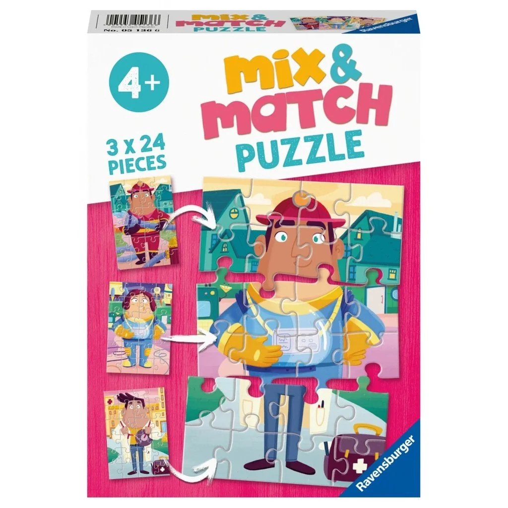 Ravensburger Job Swap Mix & Match Puzzle 3x24pc
