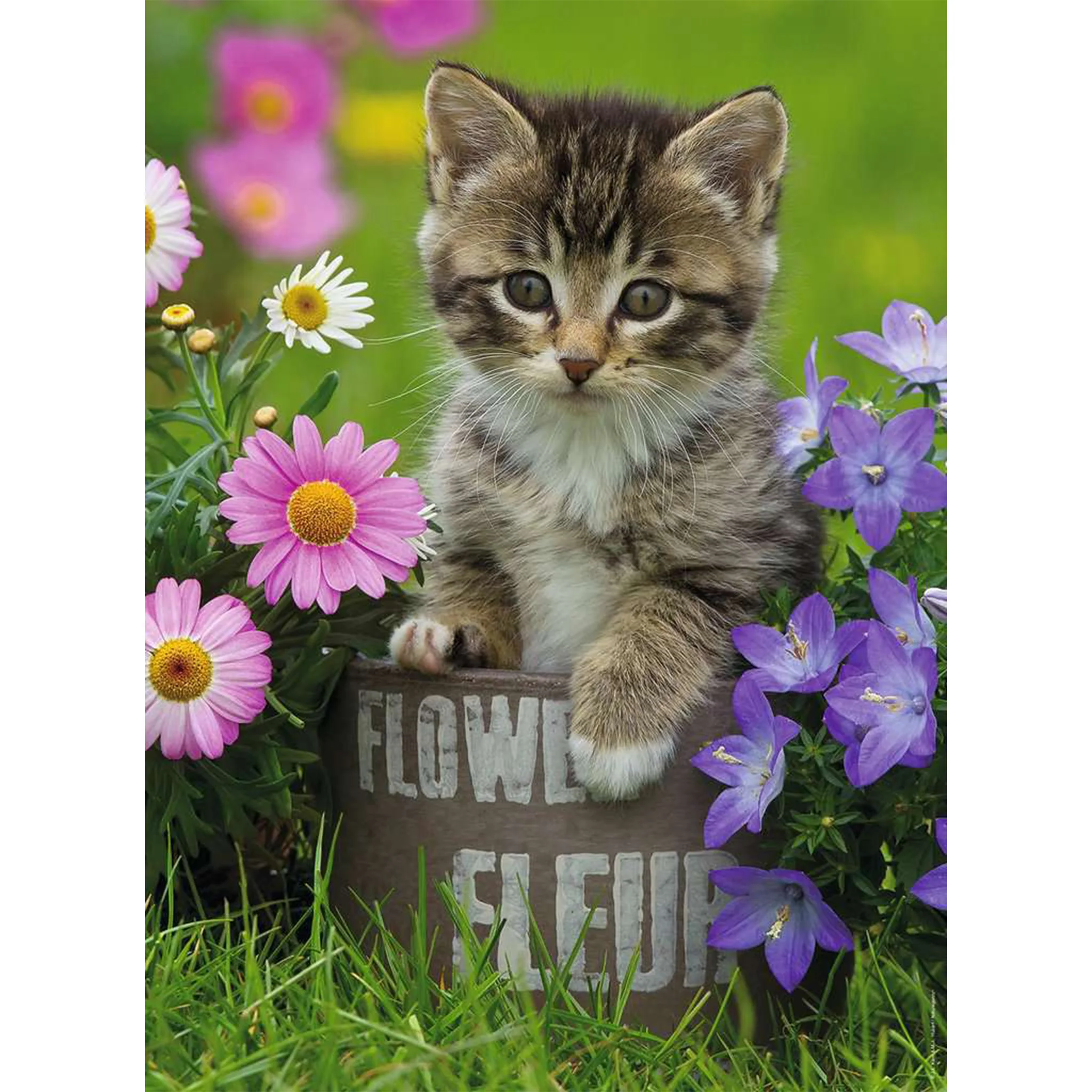 Ravensburger Kitten Among The Flowers Puzzle 100pc - Image 2