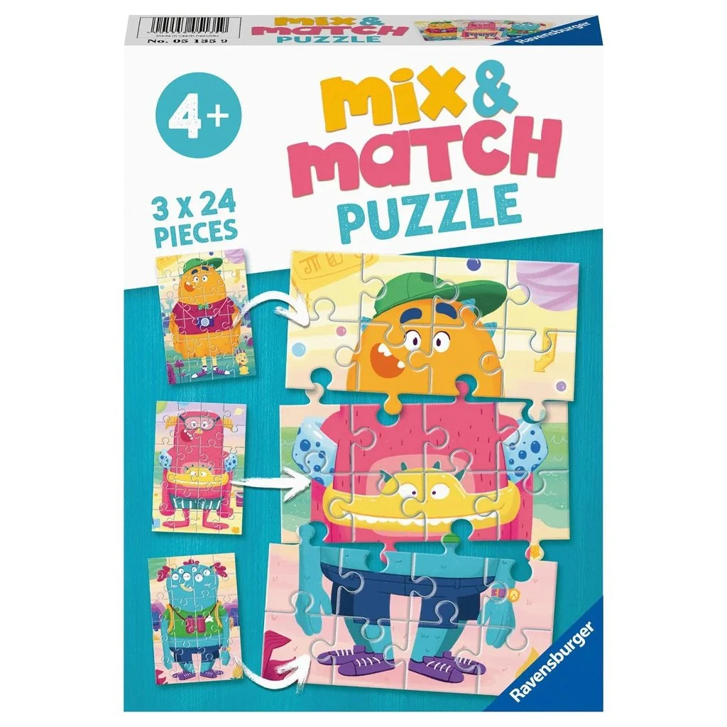 Ravensburger Mix-up Monsters! Mix & Match Puzzle 3x24pc