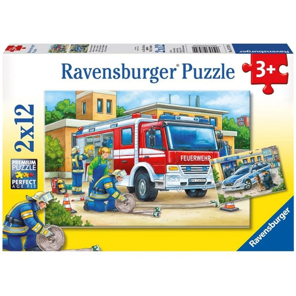 Ravensburger Police and Firefighters Puzzle 2x12pc