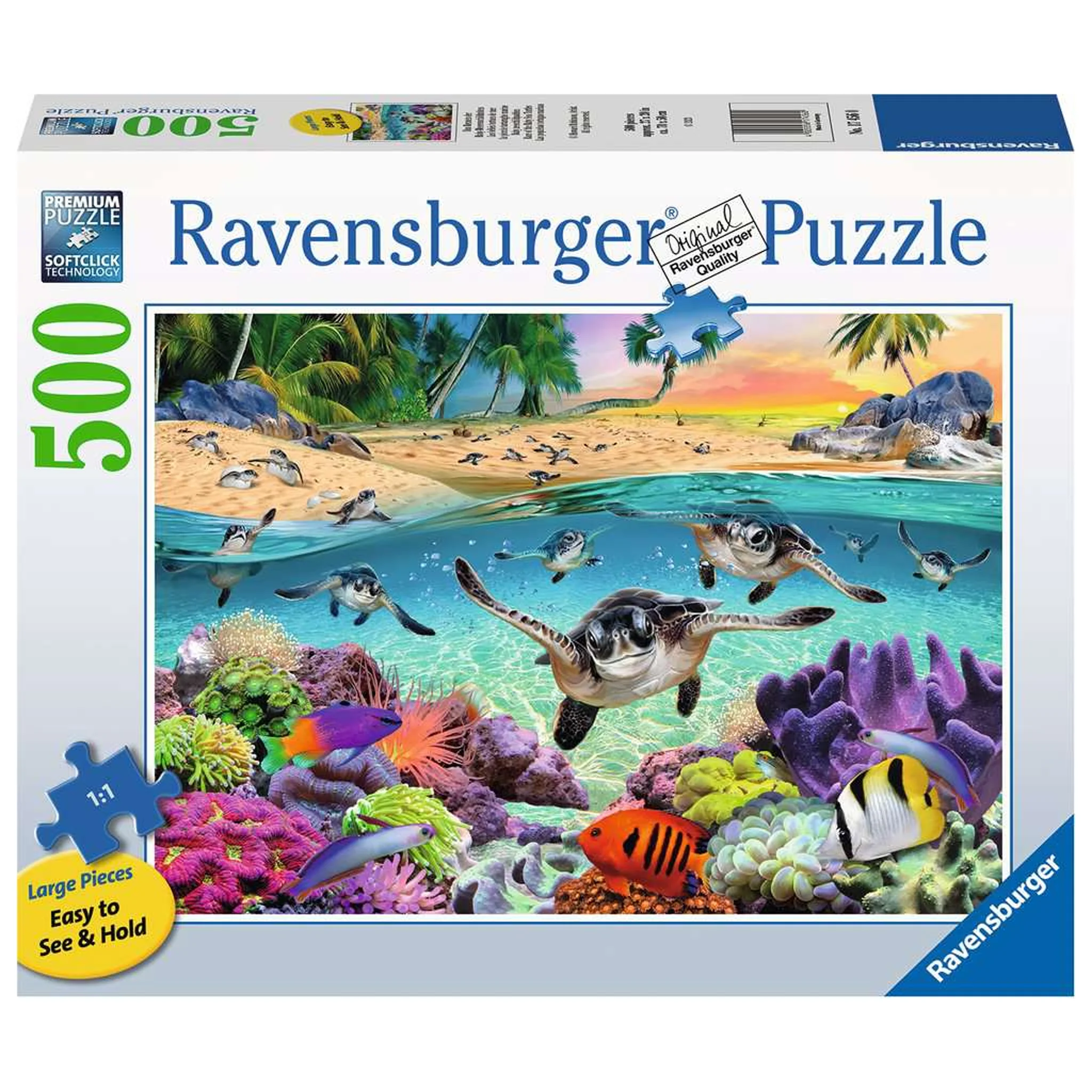 Ravensburger Race of the Baby Sea Turtles 500pc - Large Pieces