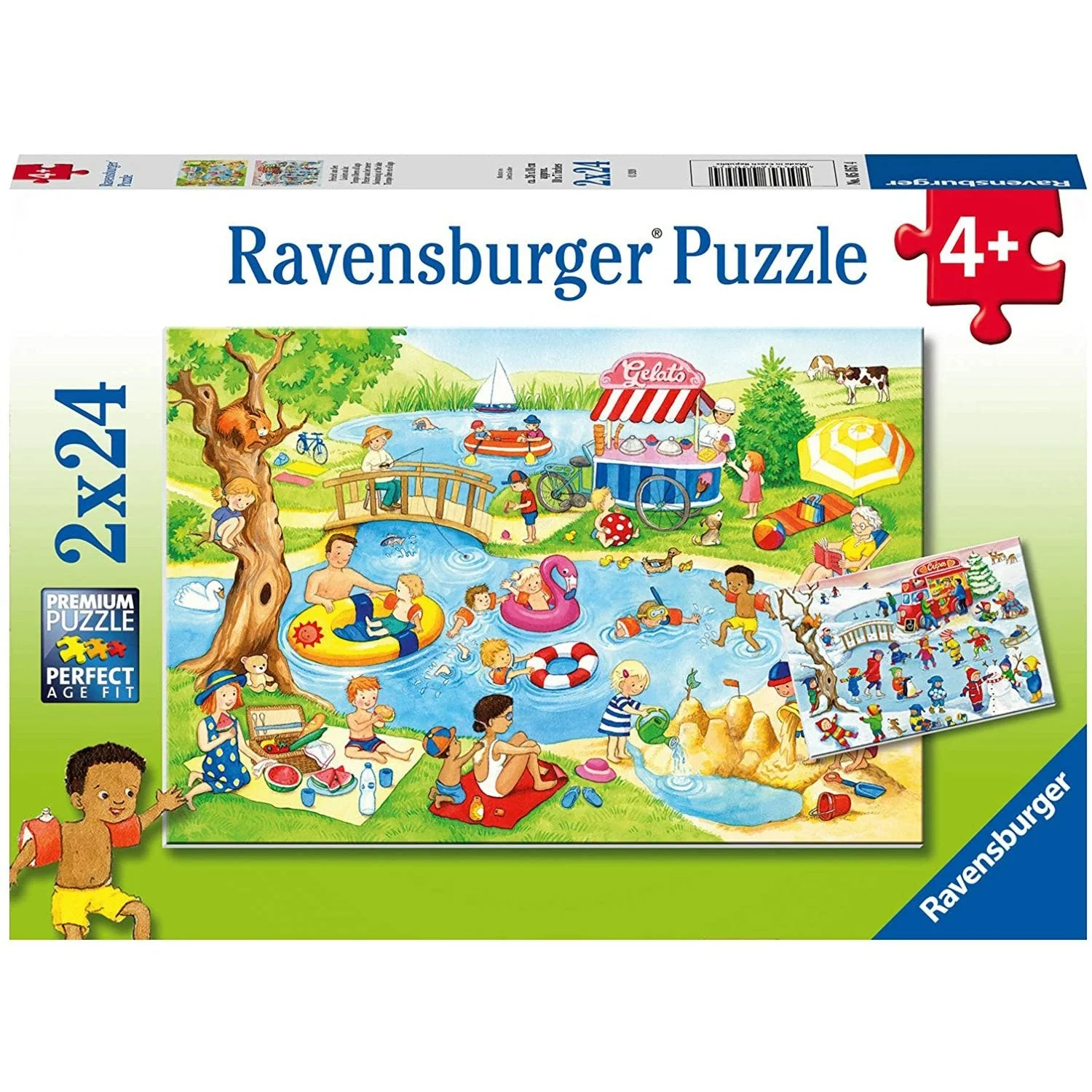 Ravensburger Swimming at the Lake 2x24pc Puzzle