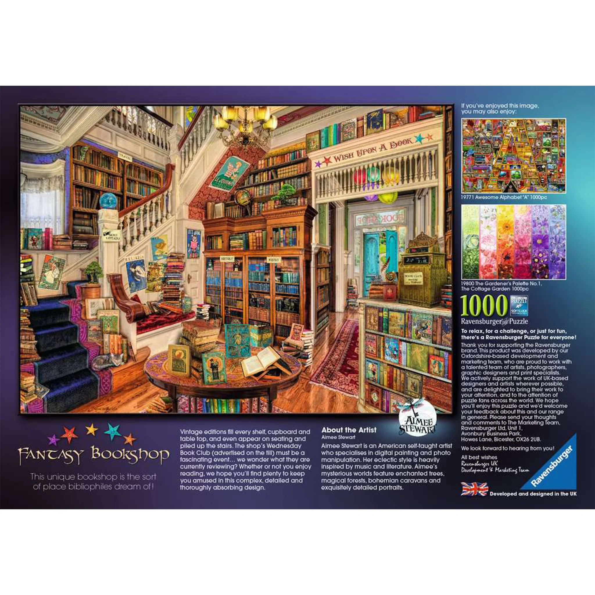 Ravensburger The Fantasy Bookshop Puzzle 1000pc - Image 3