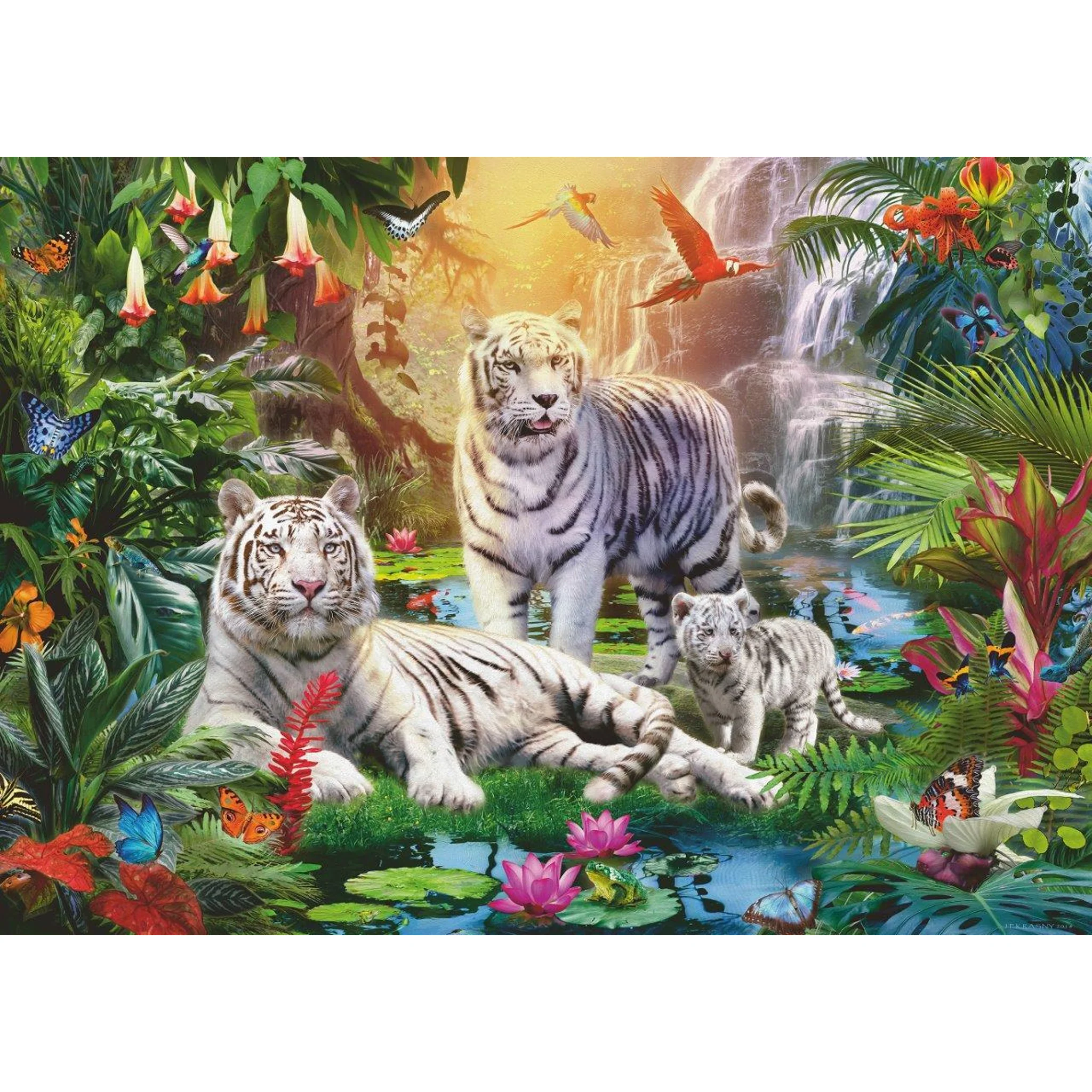 Ravensburger White Tiger Family Puzzle 1000pc - Image 2