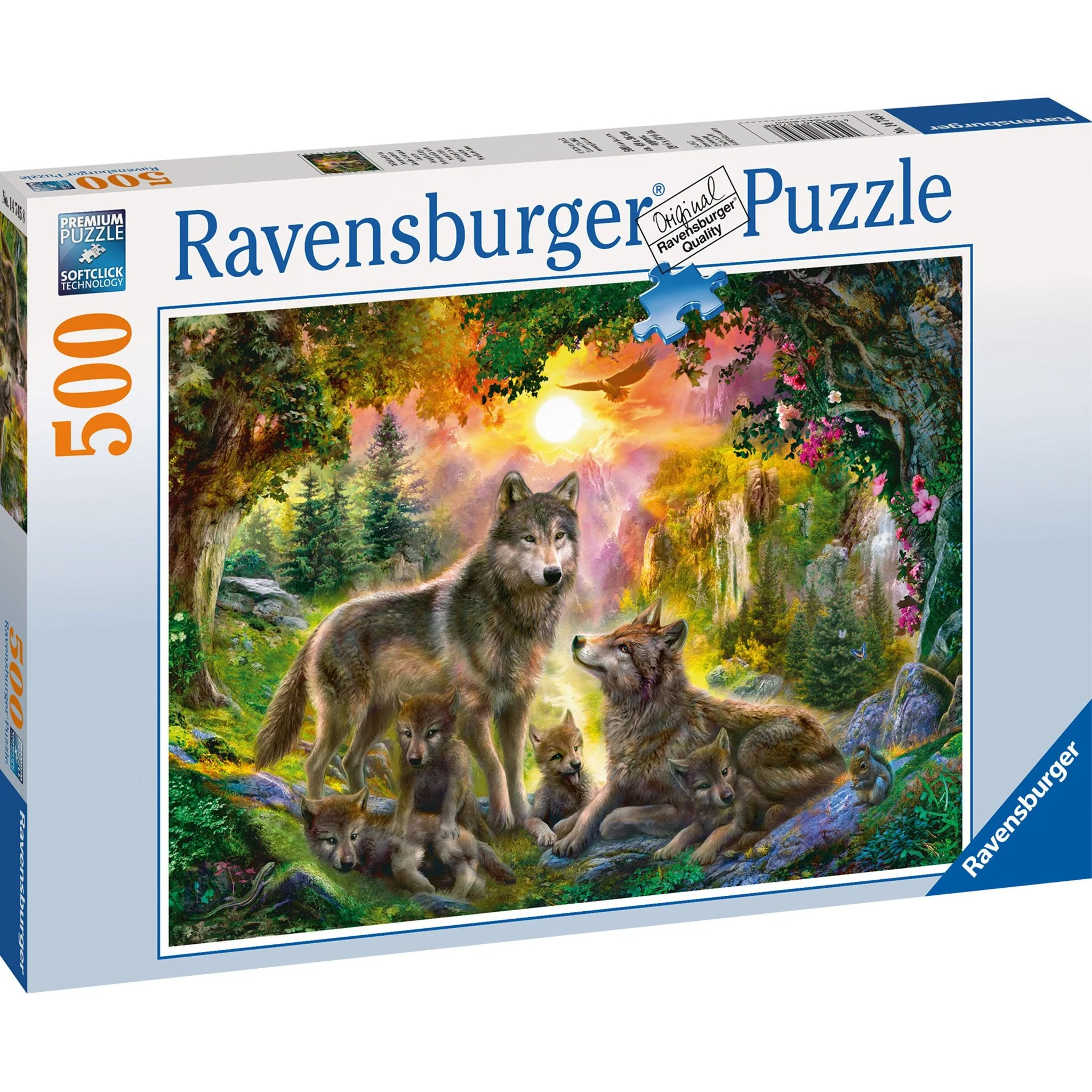 Ravensburger Wolf Family in Sunshine Puzzle 500pc