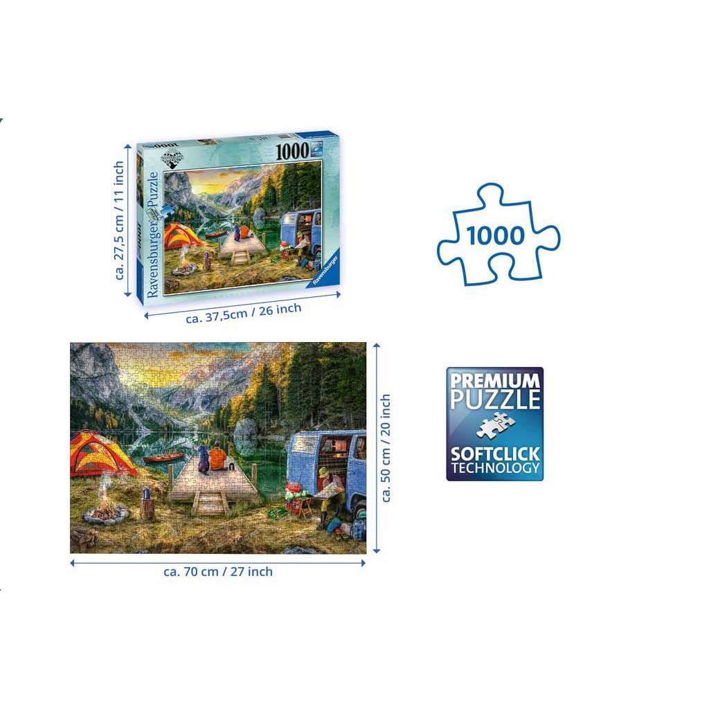 Ravensburger Wunderlust Calm Campsite Puzzle 1000p - Image 3