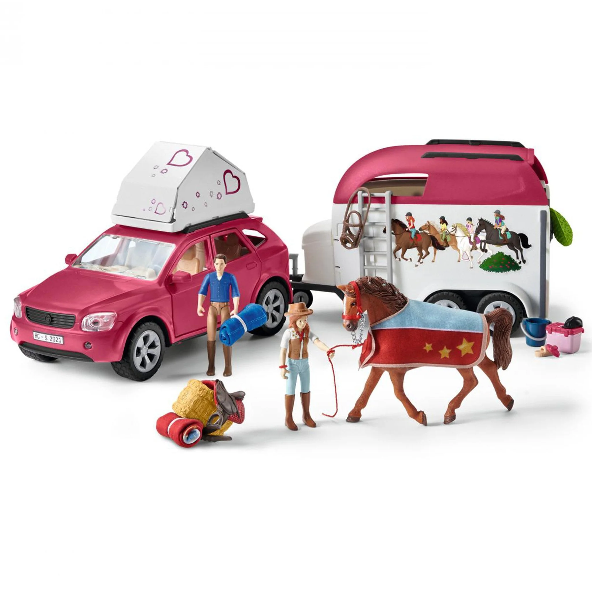 Schleich Adventure Car and Horse Trailer - Damaged Box