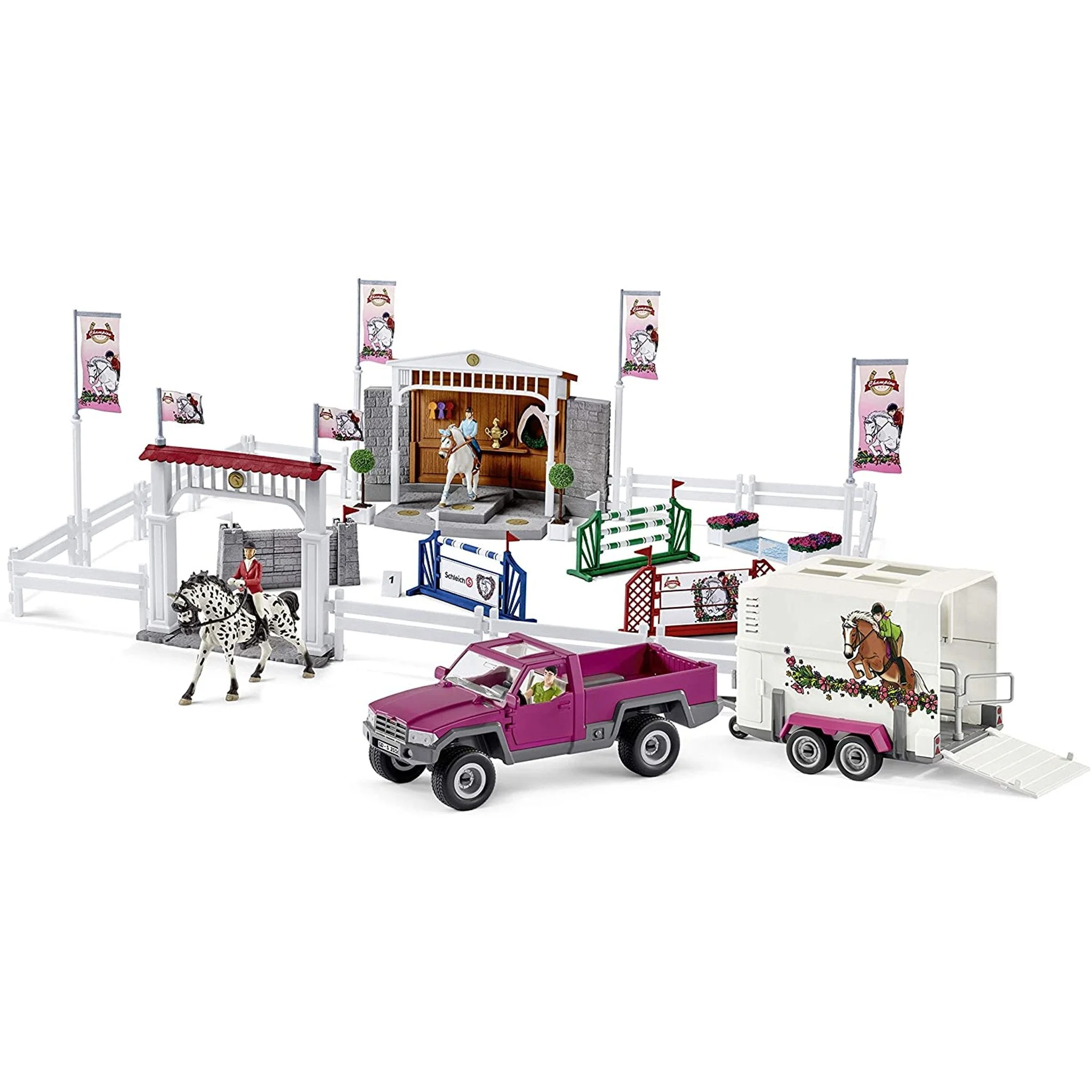 Schleich Big Horse Show with Pick up and Horse Box - Image 2