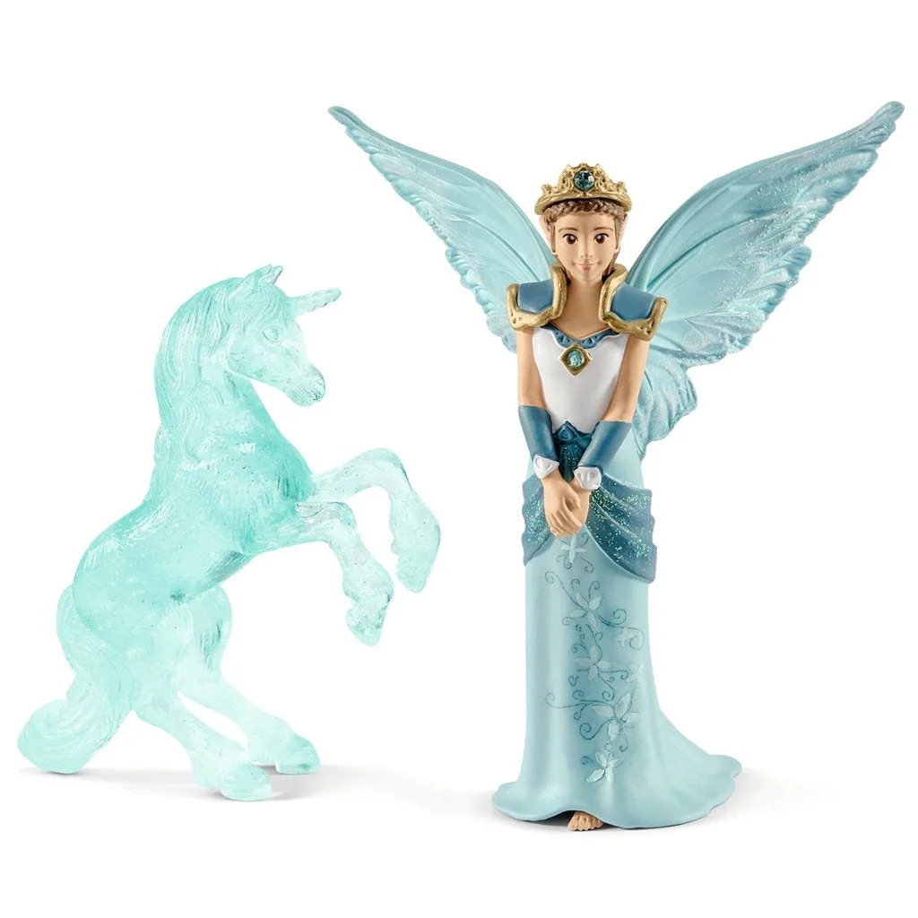 Schleich Eyela with Unicorn Ice Sculpture