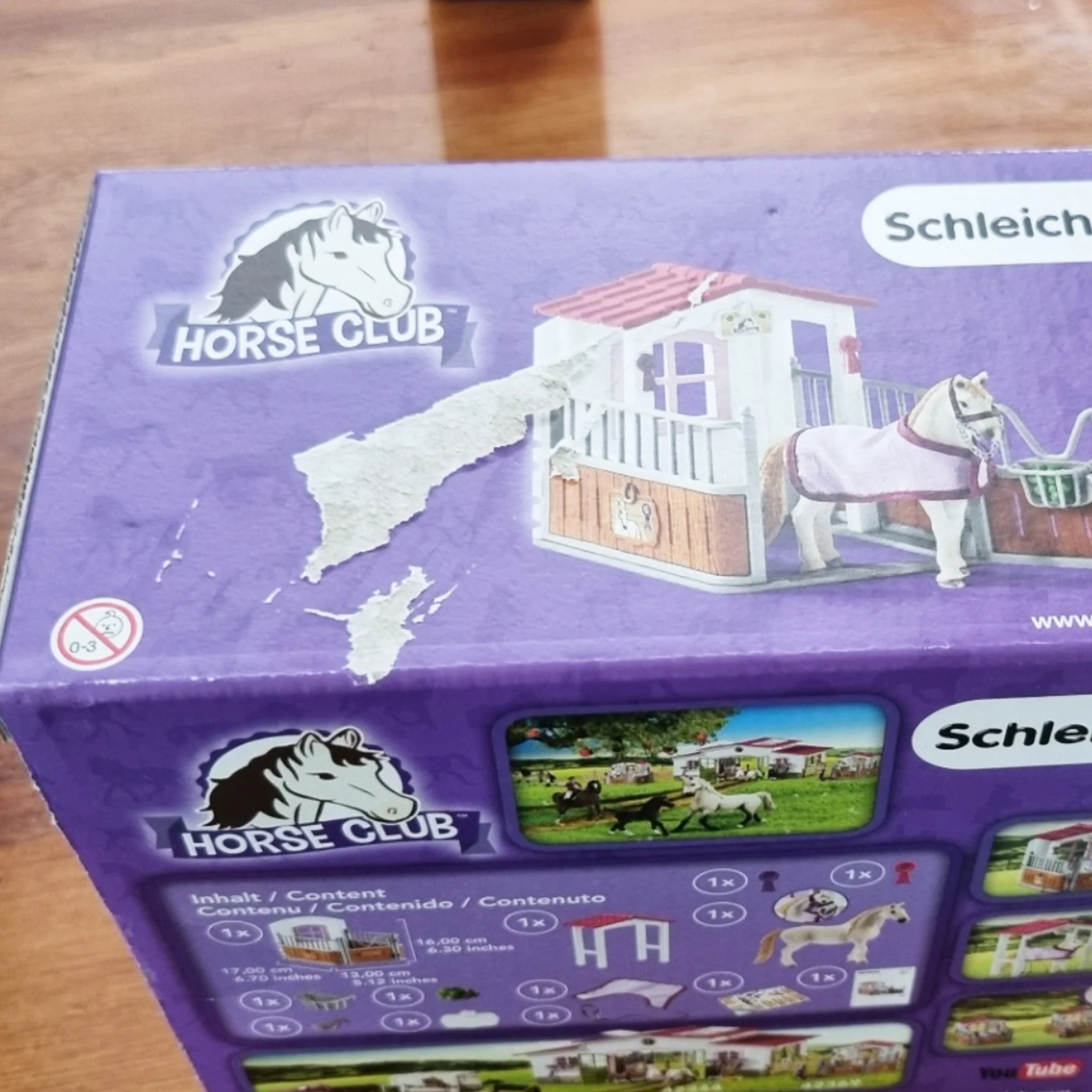 Schleich Horse Stall with Lusitano Mare - Damaged Box - Image 2
