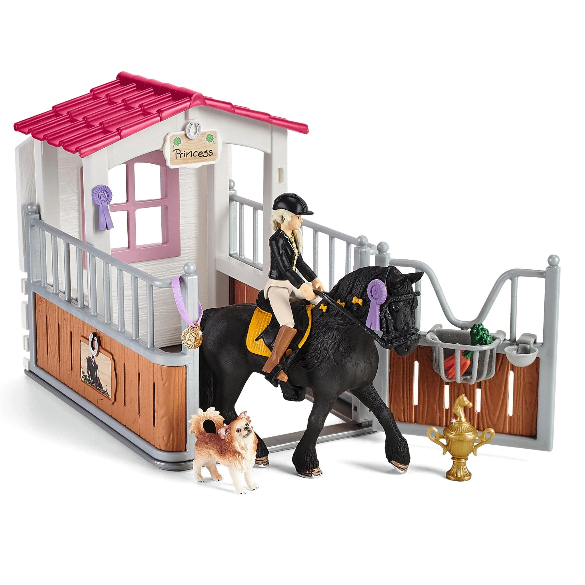 Schleich Horse Stall with Tori & Princess