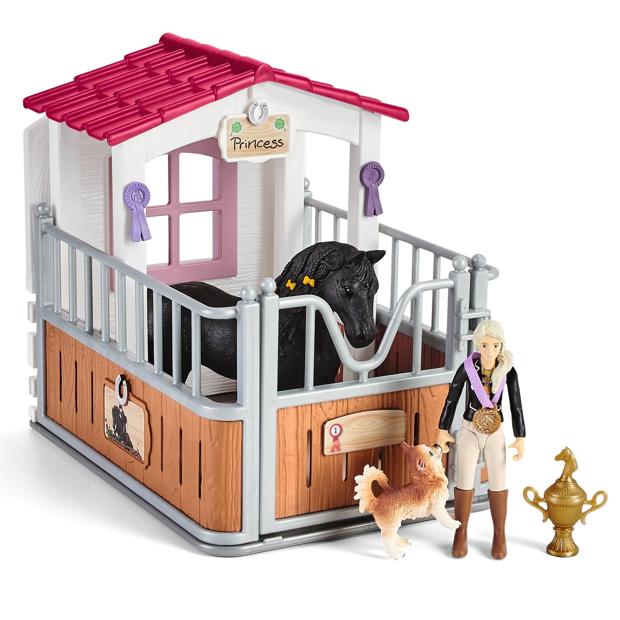 Schleich Horse Stall with Tori & Princess - Image 2