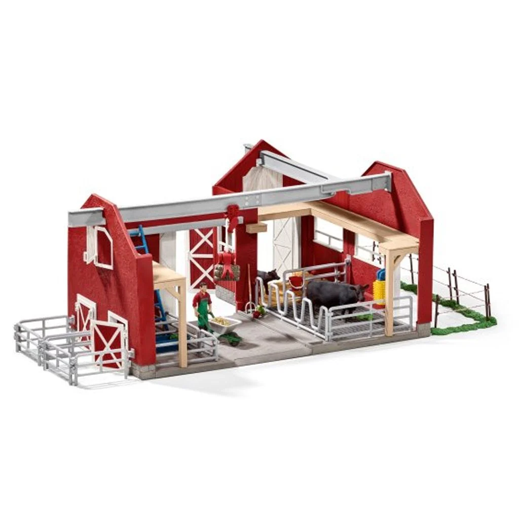 Schleich Large Red Barn with Black Angus - Image 3