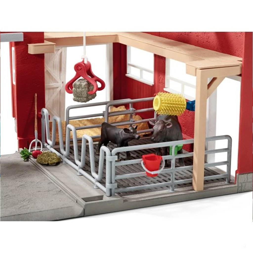 Schleich Large Red Barn with Black Angus - Image 4