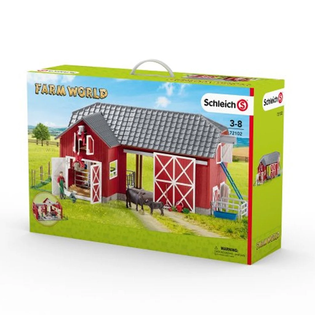 Schleich Large Red Barn with Black Angus - Image 7