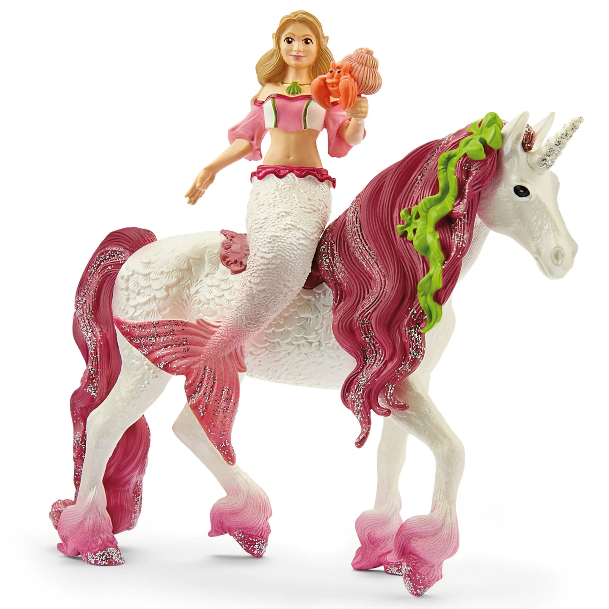 Schleich Mermaid Feya Riding Unicorn - Damaged Box