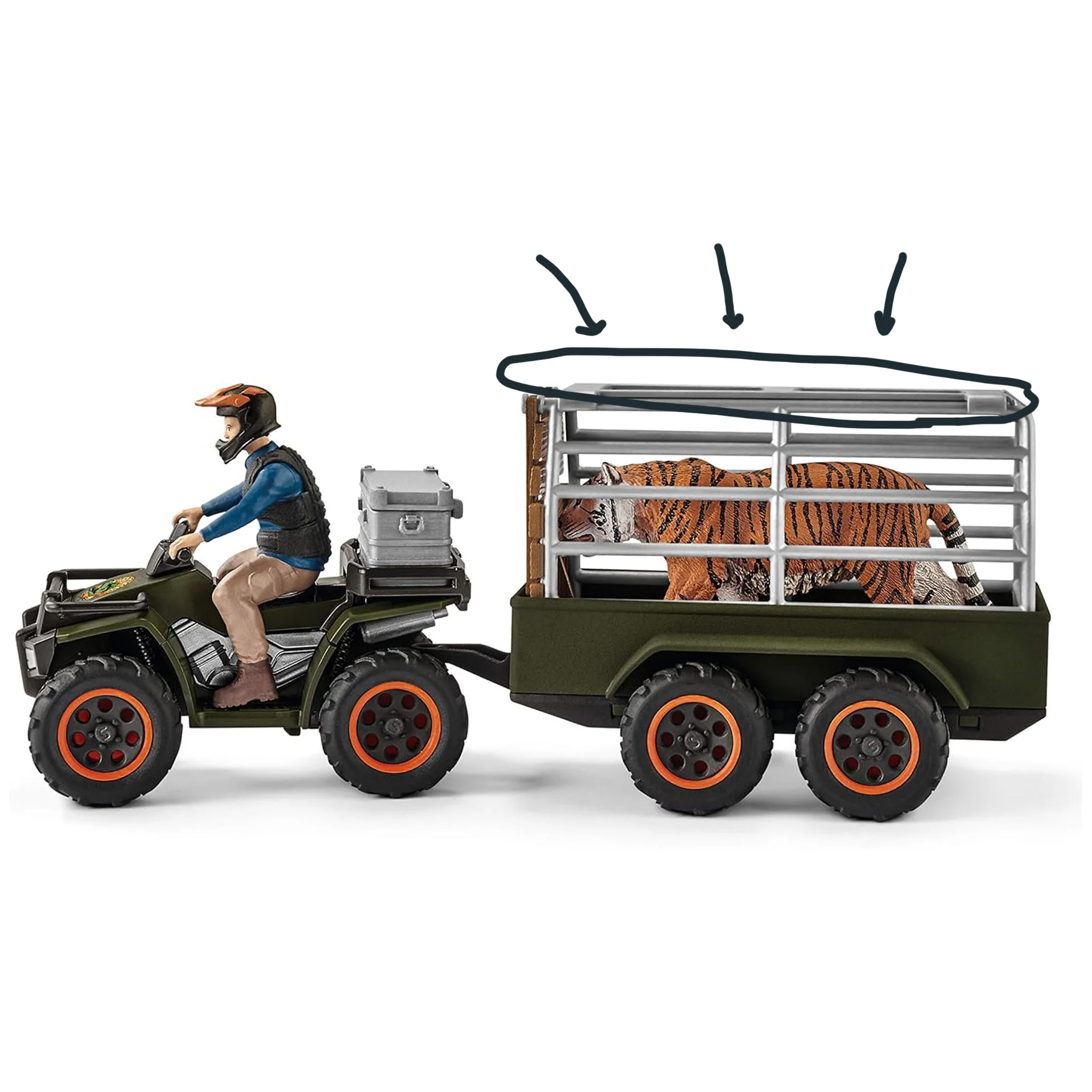 Schleich Quad Bike with Trailer & Ranger - Incomplete Set - Image 2