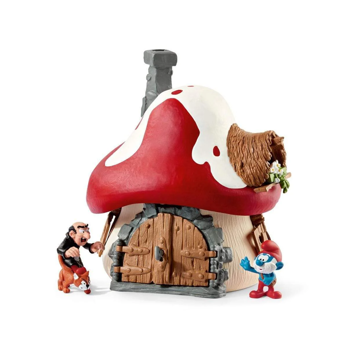 Schleich Smurf House with 2 figurines - Damaged Box