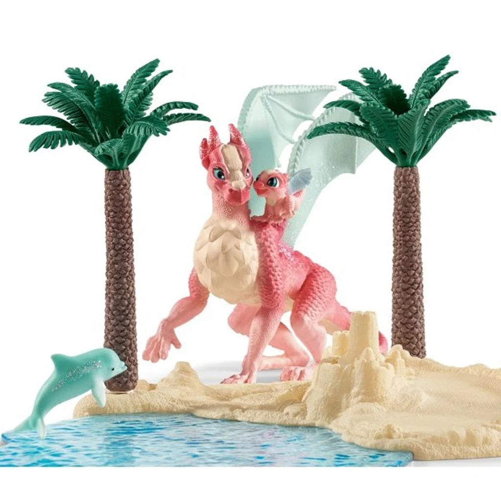 Schleich Treasure Island with Dragon Mama and Baby - Image 3