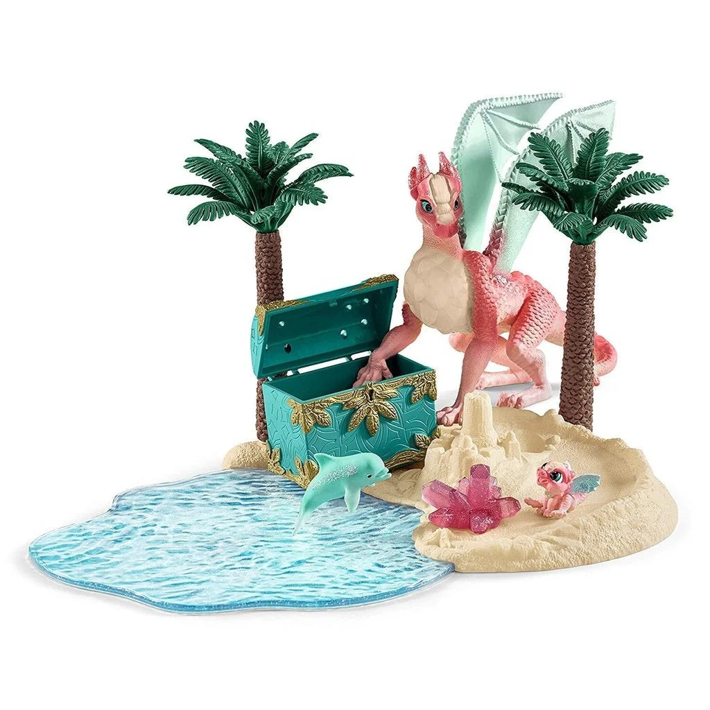 Schleich Treasure Island with Dragon Mama and Baby - Image 5