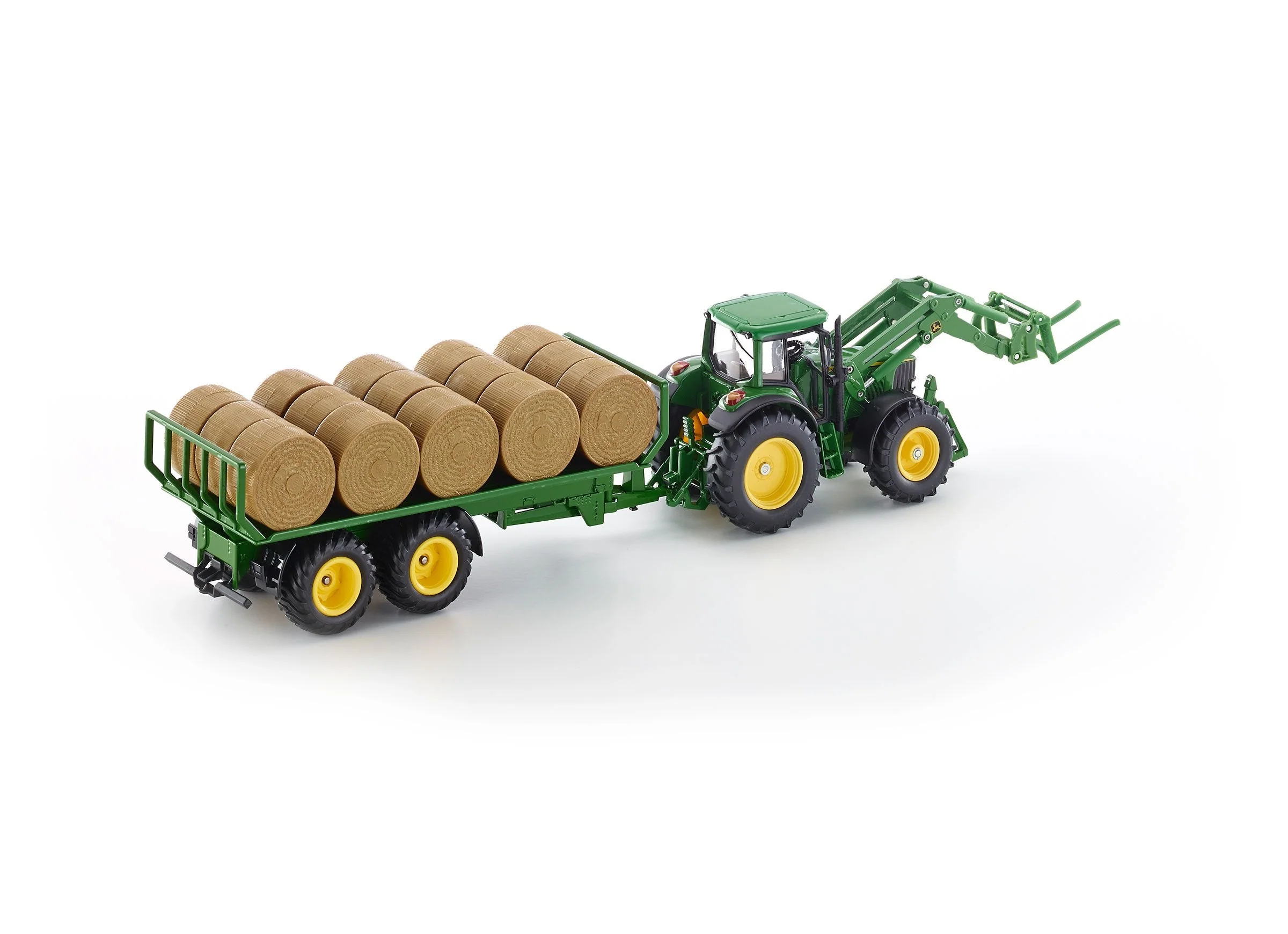 Siku 1:32 John Deere 6920 with Fork Loader & Trailer - Image 16
