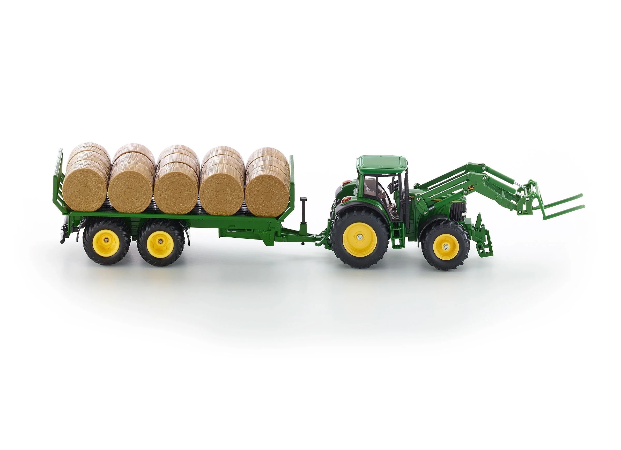 Siku 1:32 John Deere 6920 with Fork Loader & Trailer - Image 19