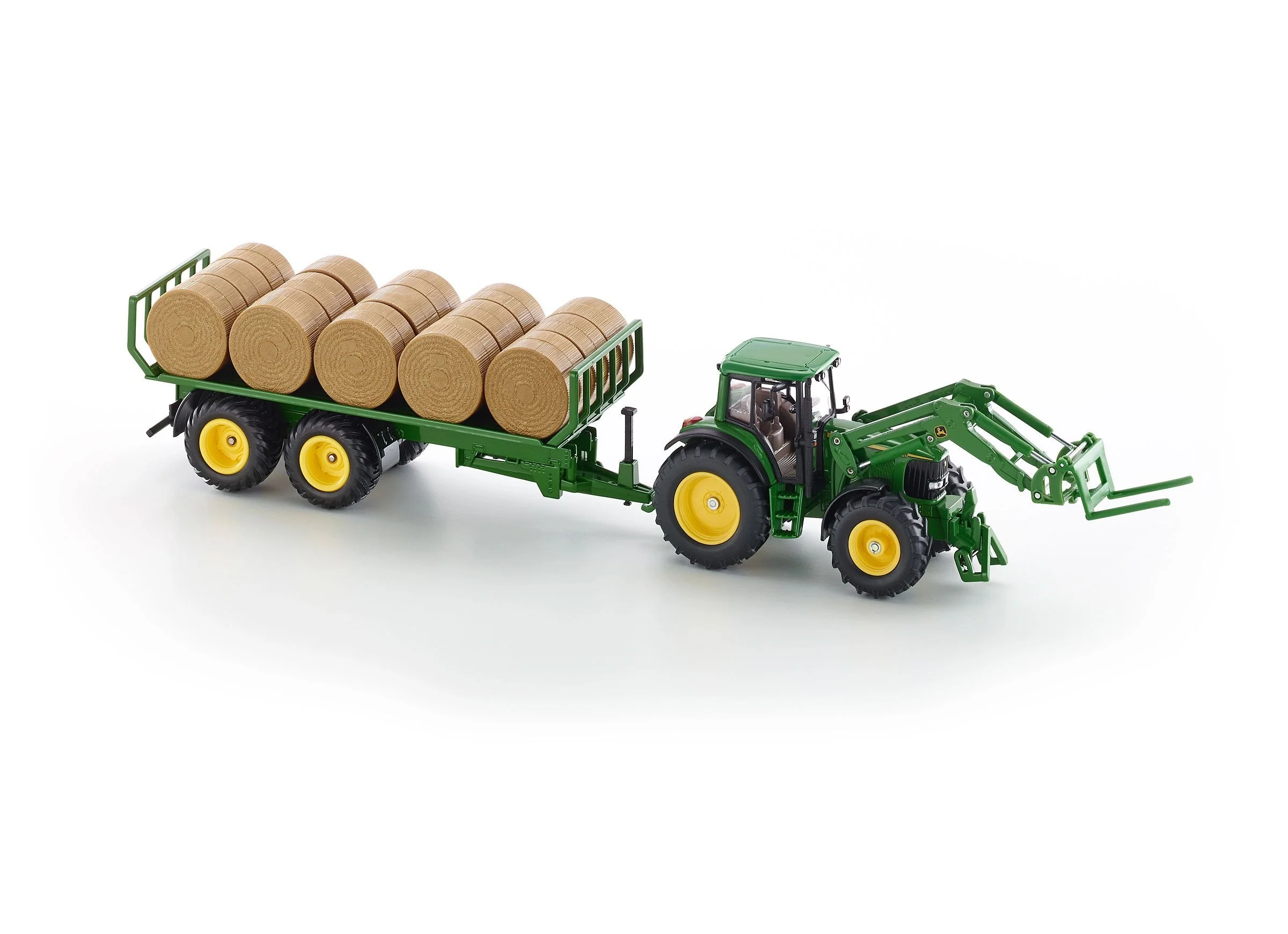 Siku 1:32 John Deere 6920 with Fork Loader & Trailer - Image 21