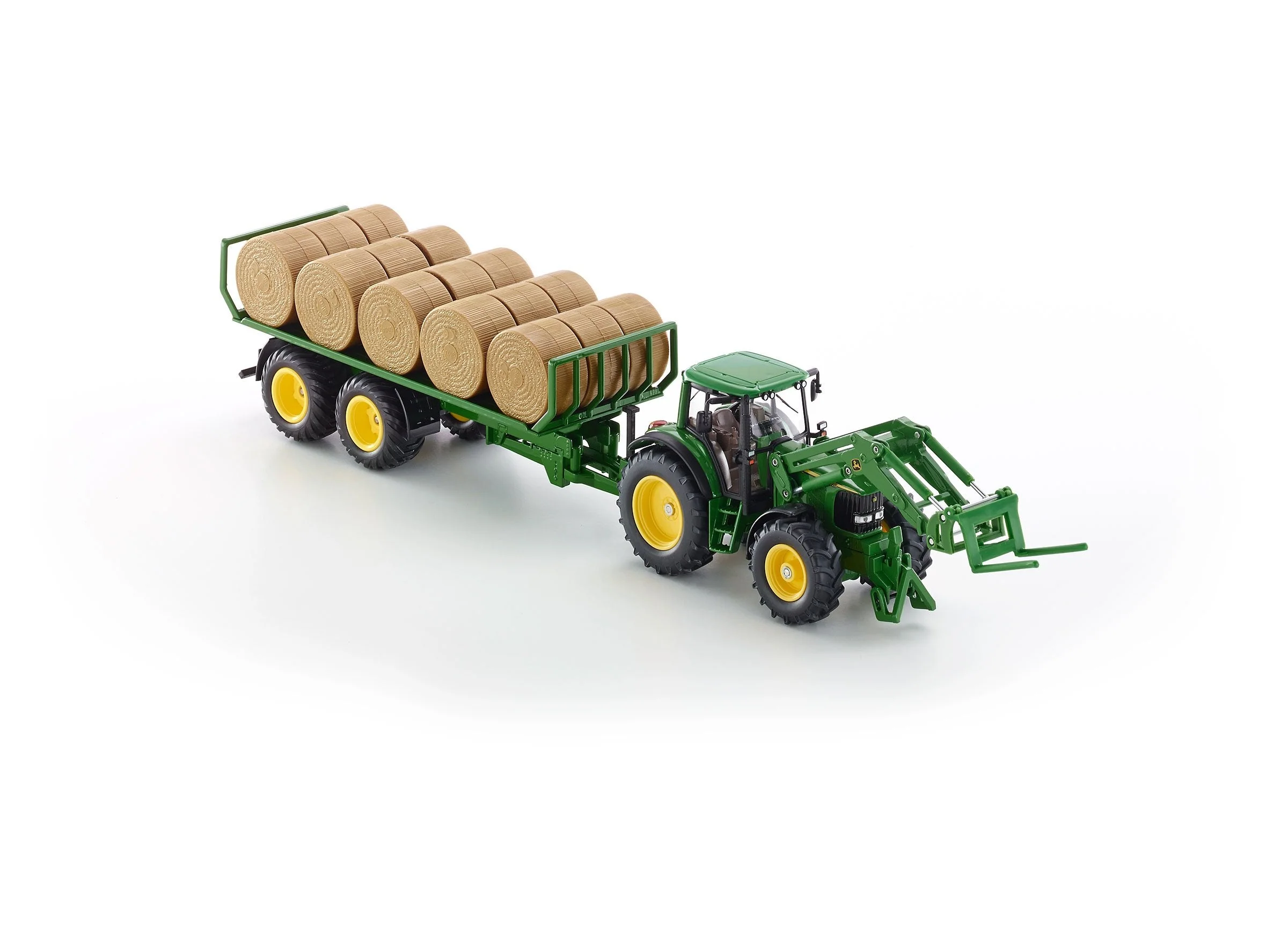 Siku 1:32 John Deere 6920 with Fork Loader & Trailer - Image 23