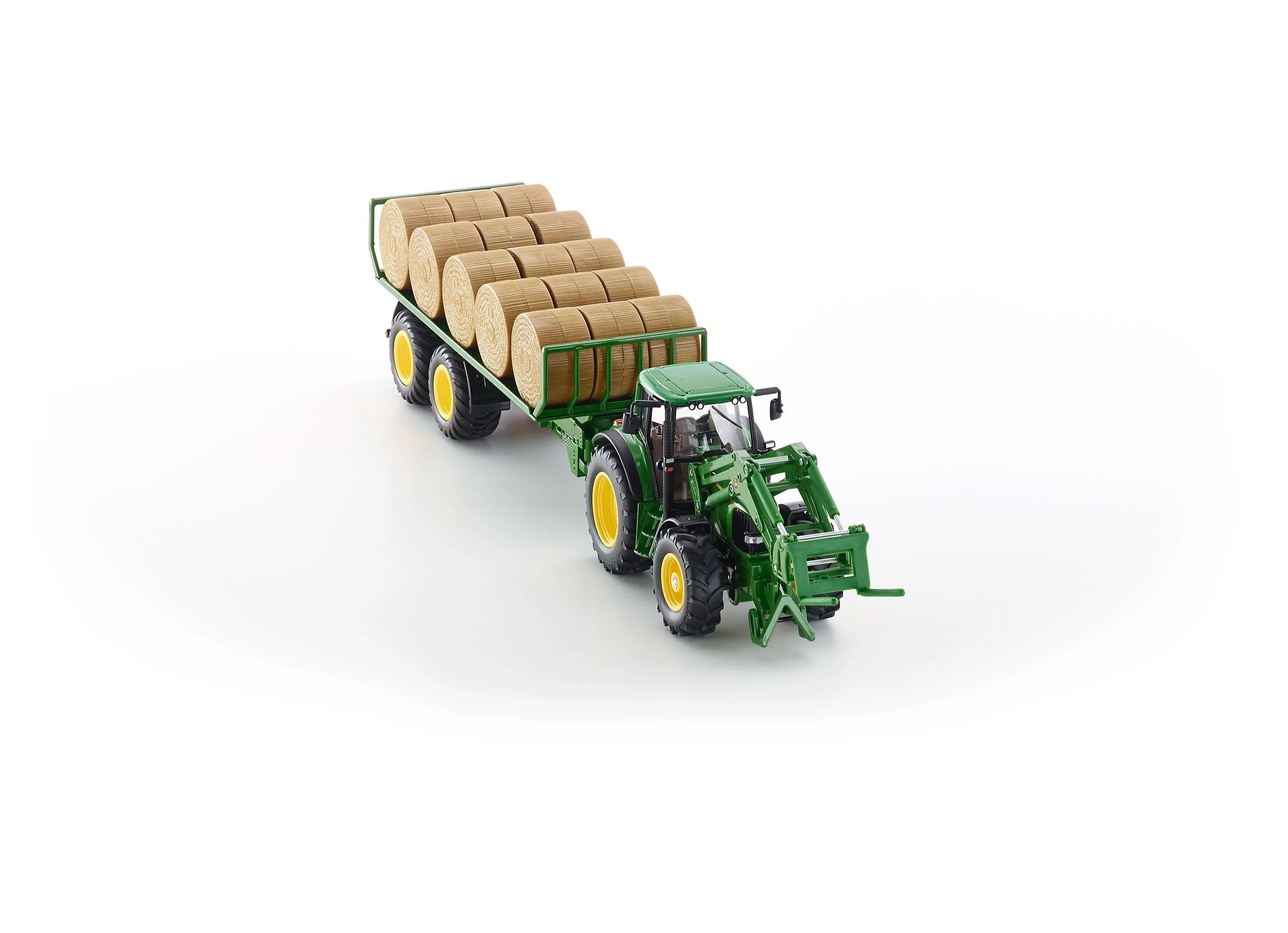 Siku 1:32 John Deere 6920 with Fork Loader & Trailer - Image 25
