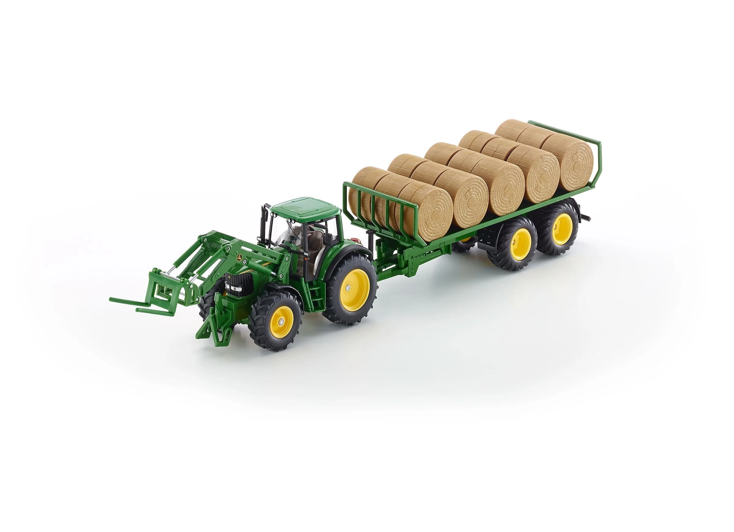 Siku 1:32 John Deere 6920 with Fork Loader & Trailer - Image 31