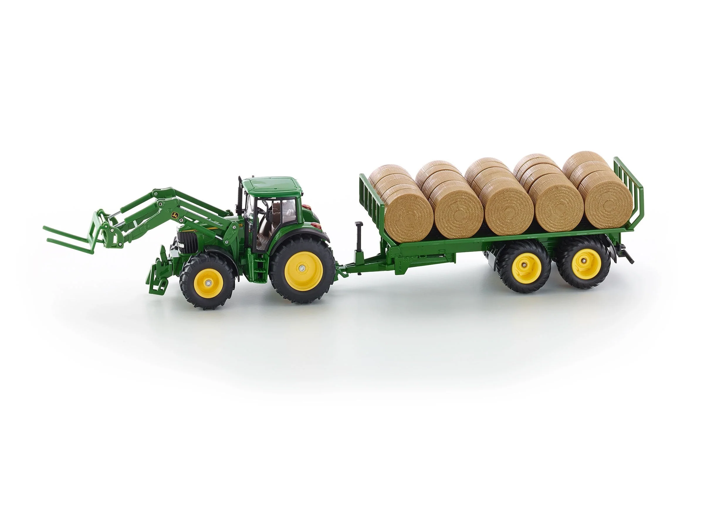Siku 1:32 John Deere 6920 with Fork Loader & Trailer - Image 34