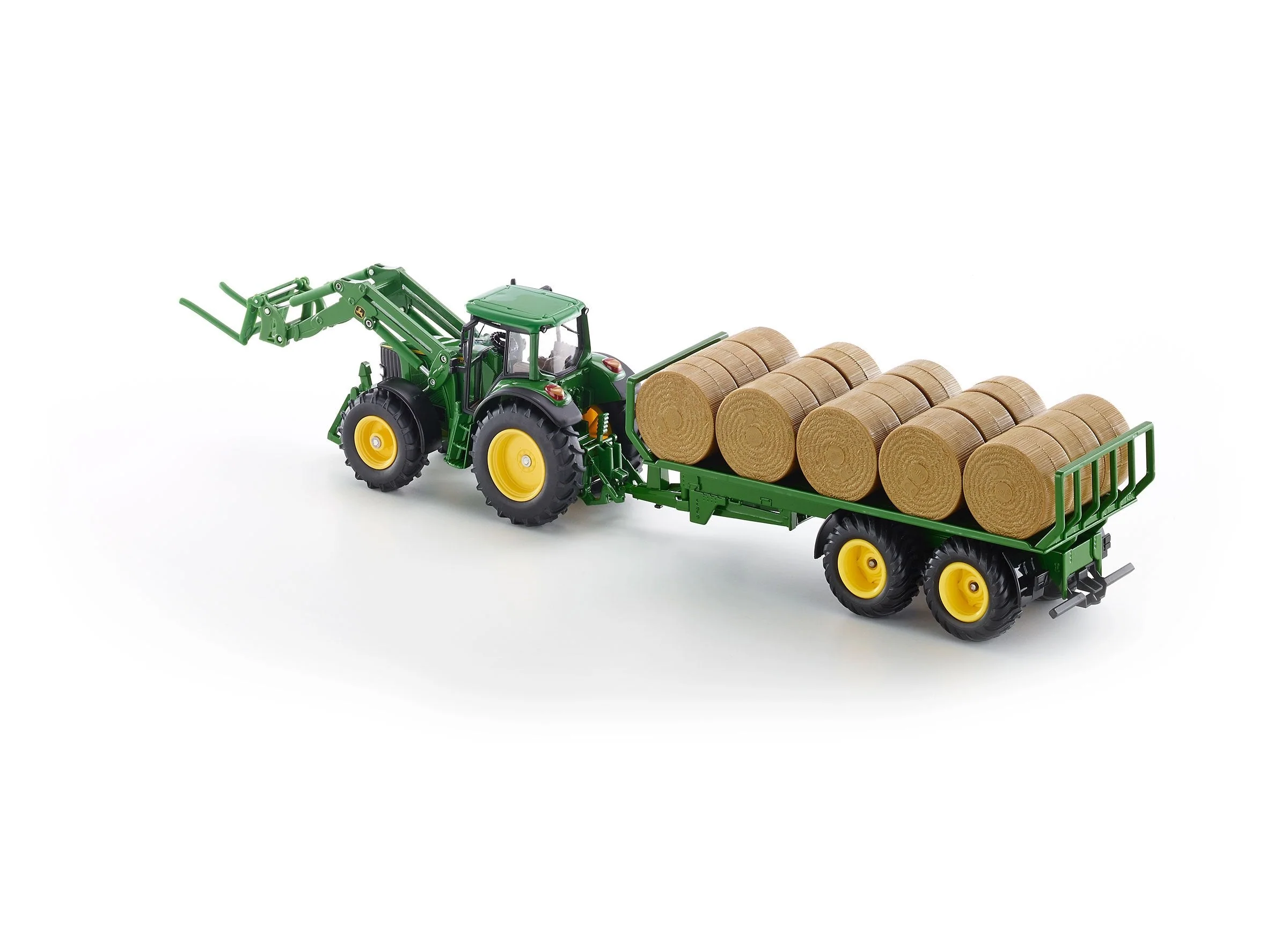 Siku 1:32 John Deere 6920 with Fork Loader & Trailer - Image 6