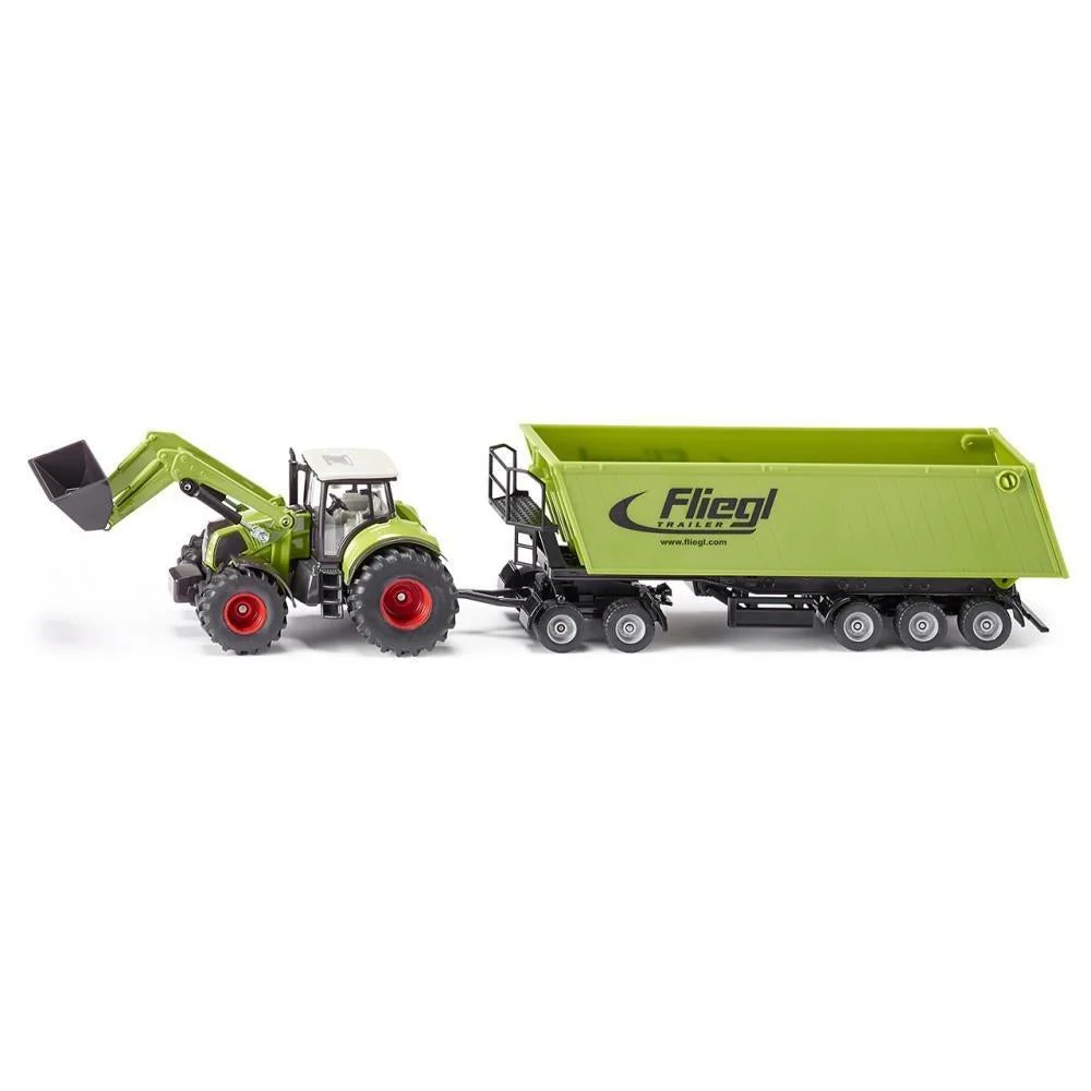 Siku 1:50 CLAAS with Loader, Dolly & Trailer