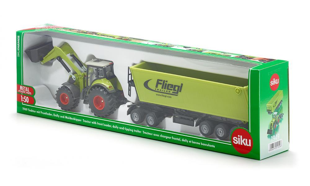 Siku 1:50 CLAAS with Loader, Dolly & Trailer - Image 2