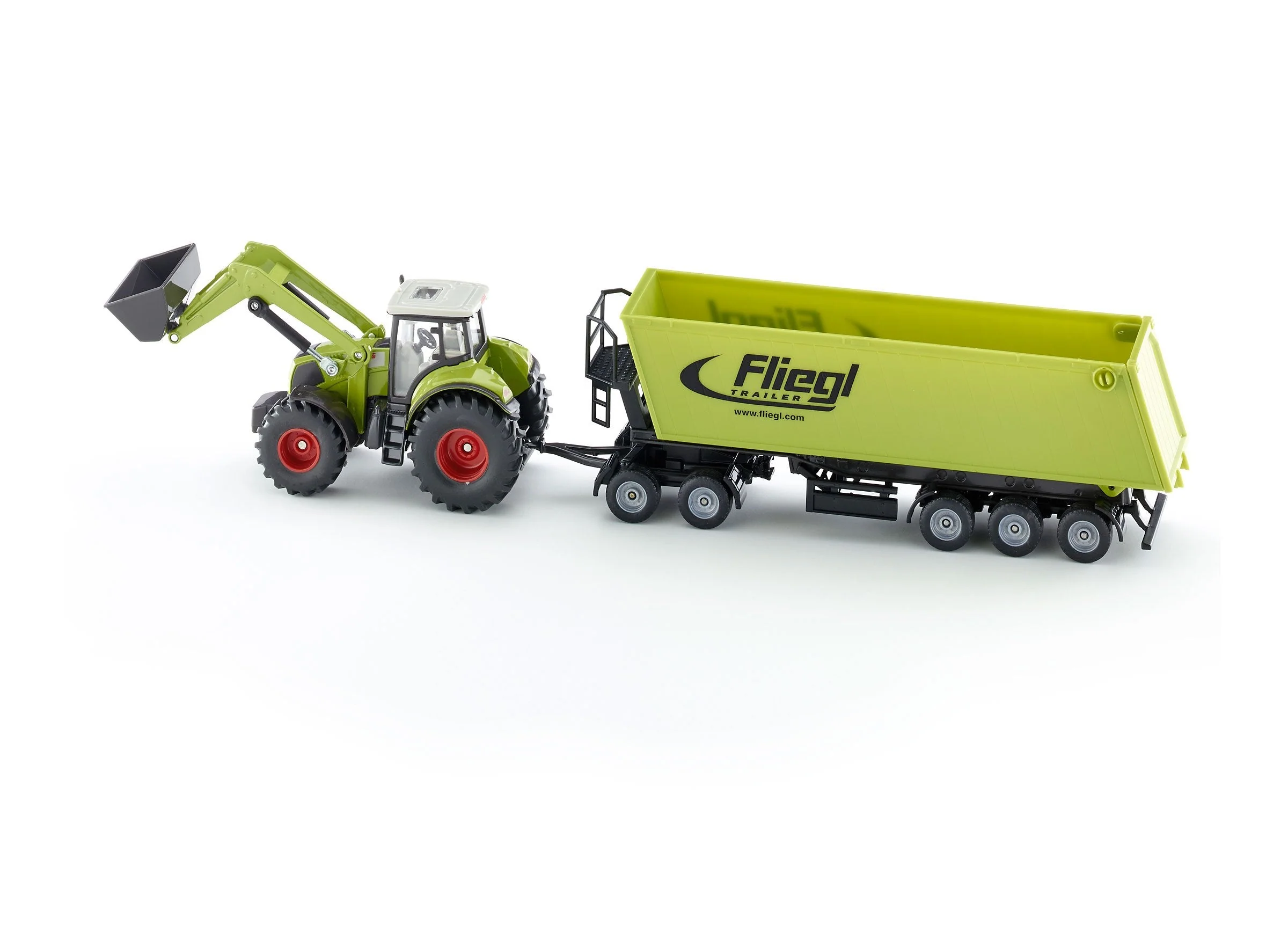 Siku 1:50 CLAAS with Loader, Dolly & Trailer - Image 9