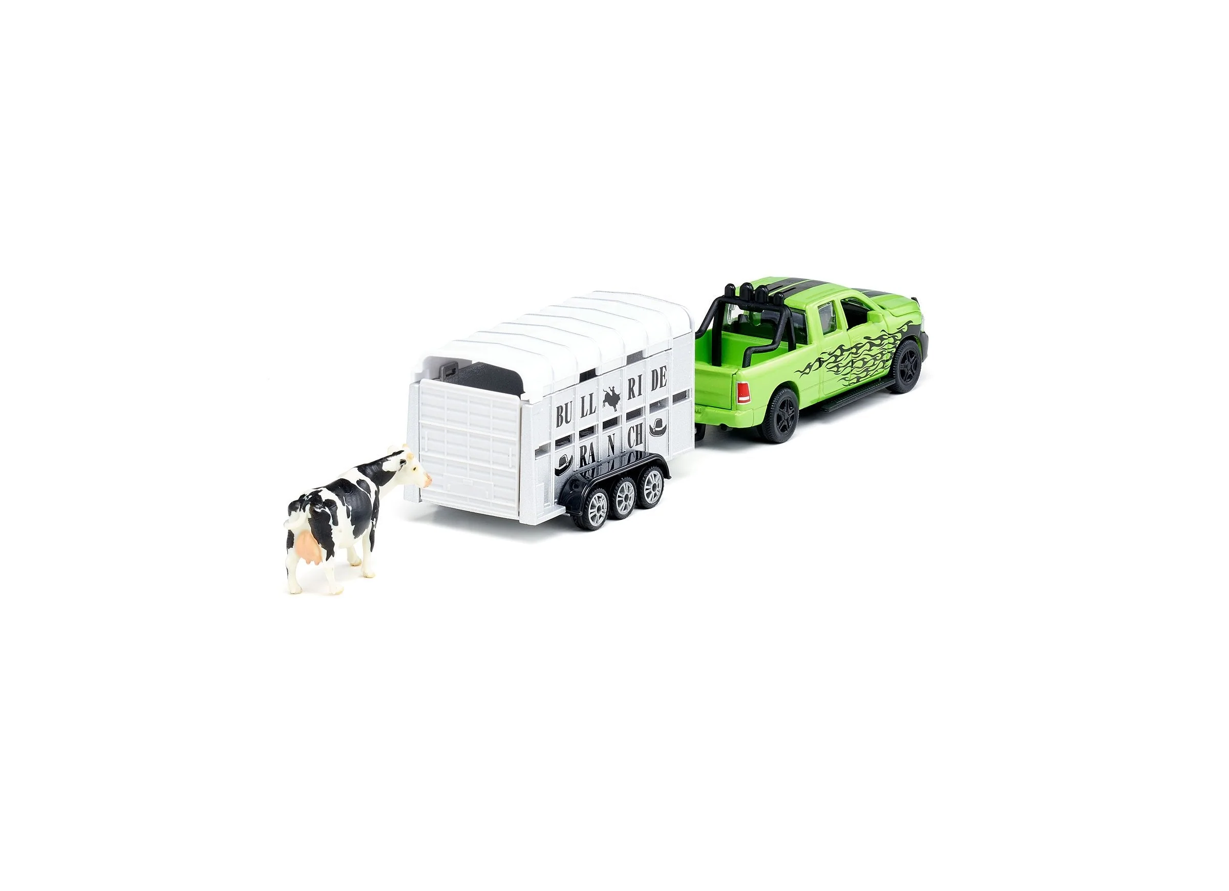 Siku 1:50 Dodge RAM 1500 Ute with Livestock Trailer - Image 14