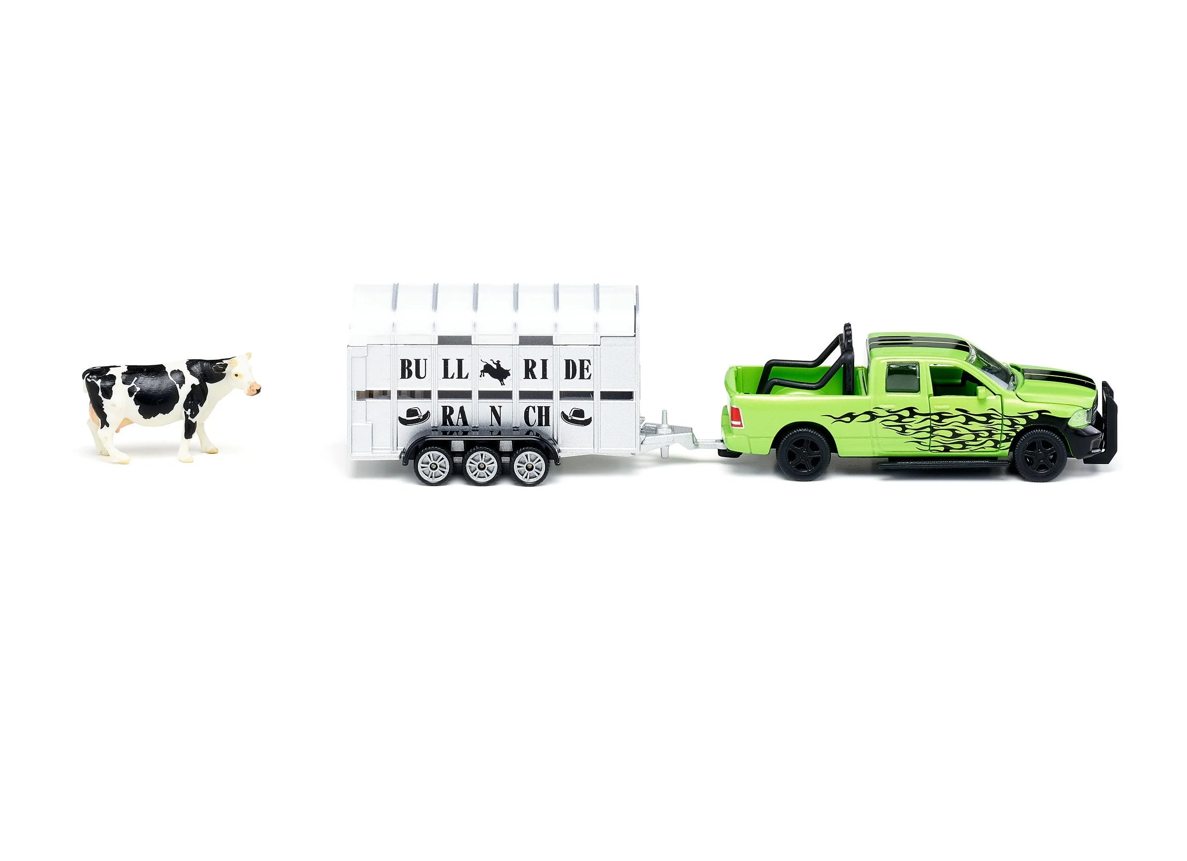 Siku 1:50 Dodge RAM 1500 Ute with Livestock Trailer - Image 19