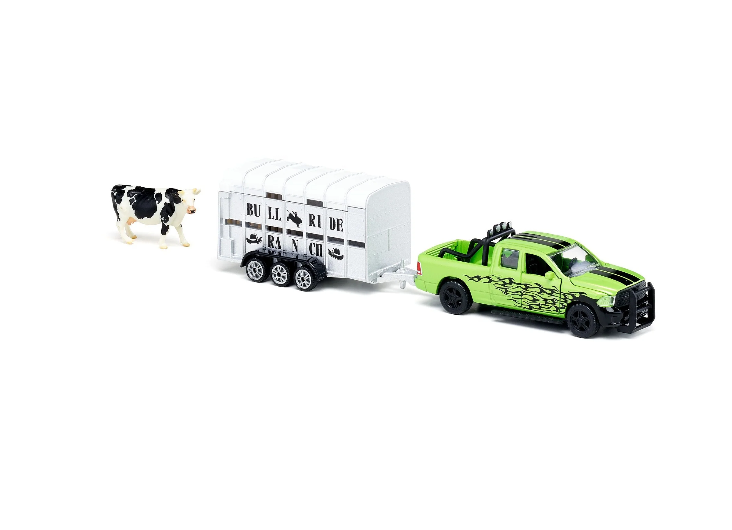 Siku 1:50 Dodge RAM 1500 Ute with Livestock Trailer - Image 22