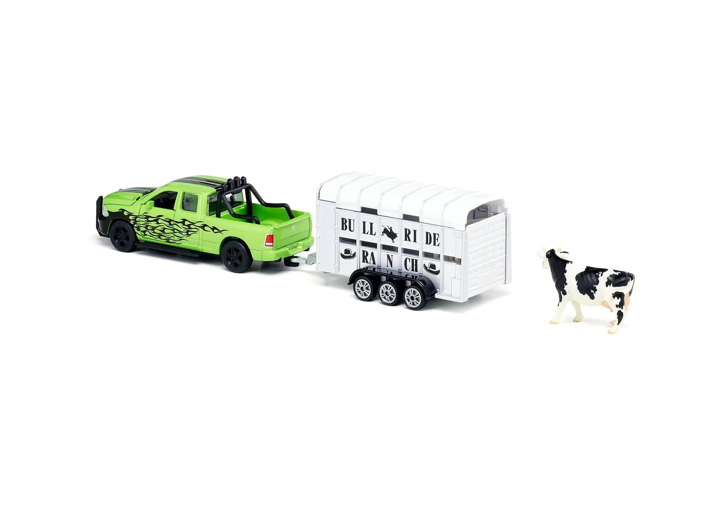 Siku 1:50 Dodge RAM 1500 Ute with Livestock Trailer - Image 6