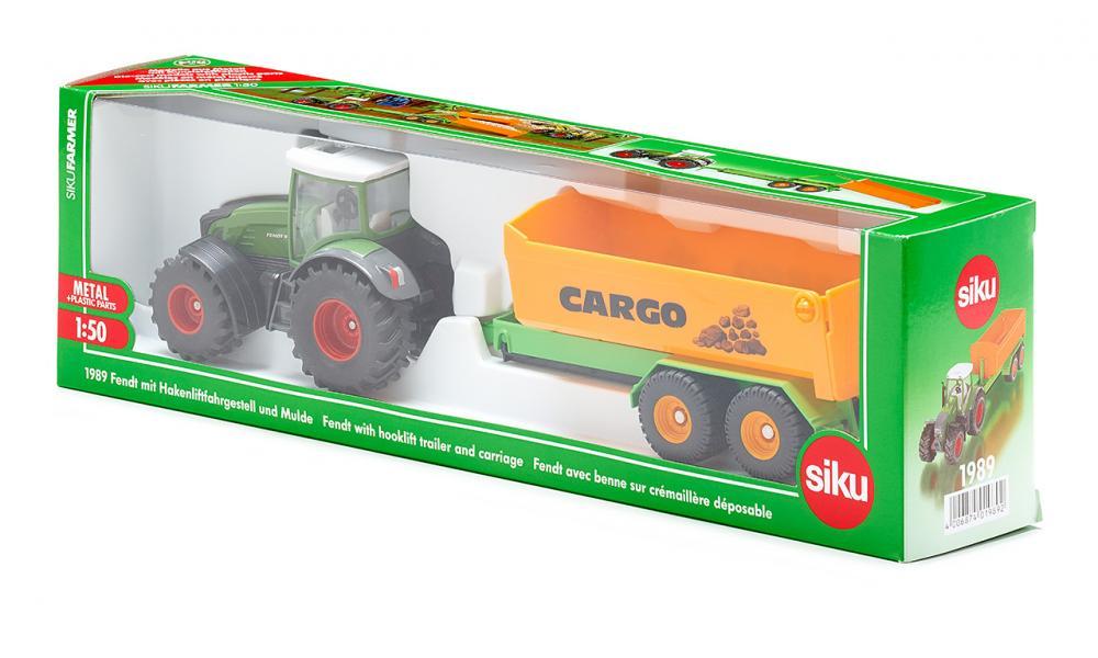 Siku 1:50 Fendt 938 with Hooklift Trailer - Image 2