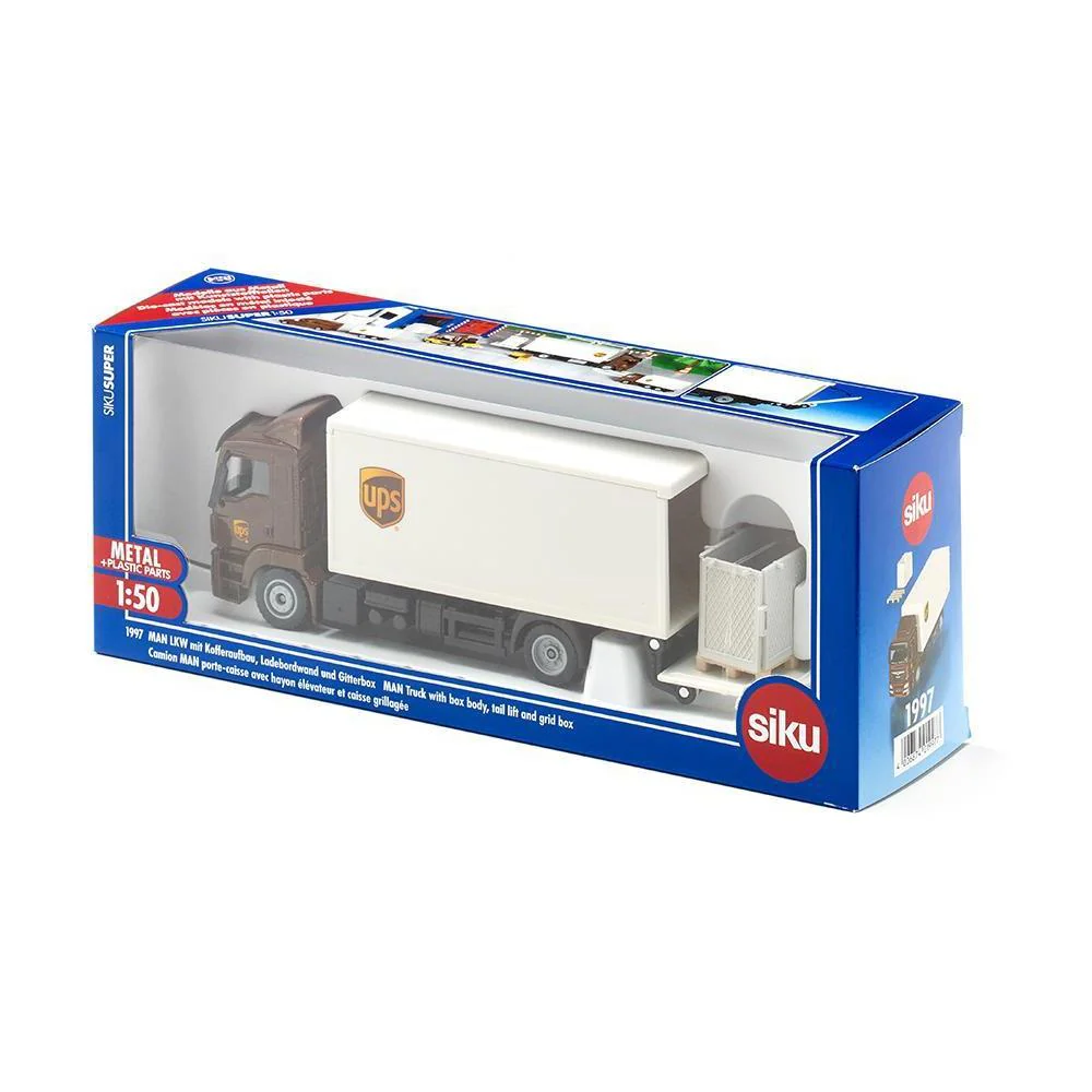 Siku 1:50 MAN UPS Truck with Tail Lift - Image 2