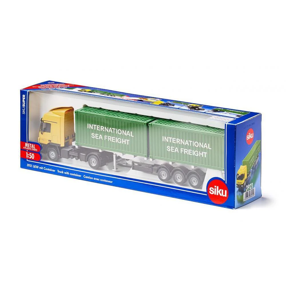 Siku 1:50 Mercedes Actros with 2 Containers - Image 2