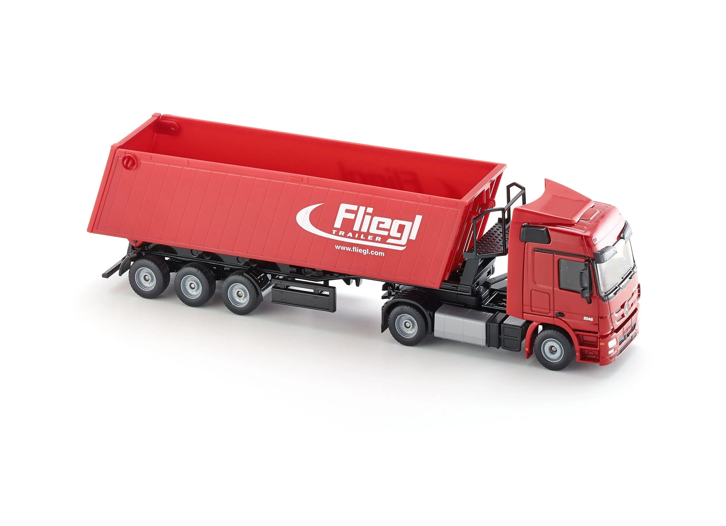 Siku 1:50 Mercedes Actros with Tip Trailer (Red) - Image 21
