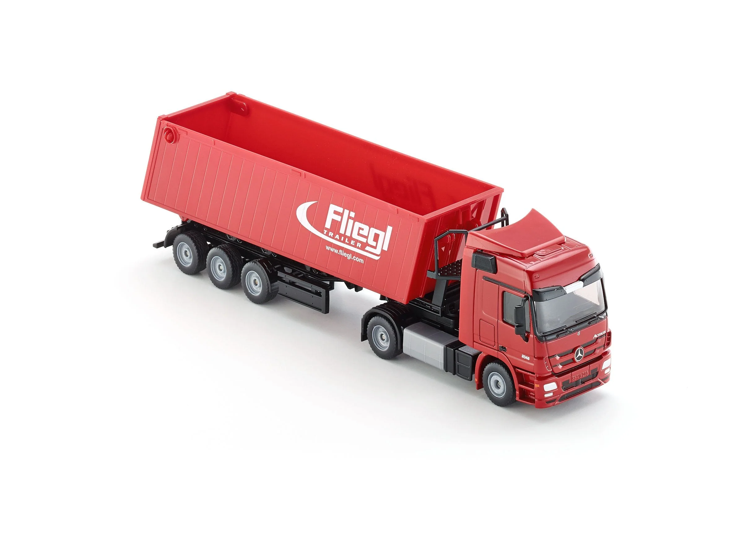 Siku 1:50 Mercedes Actros with Tip Trailer (Red) - Image 23